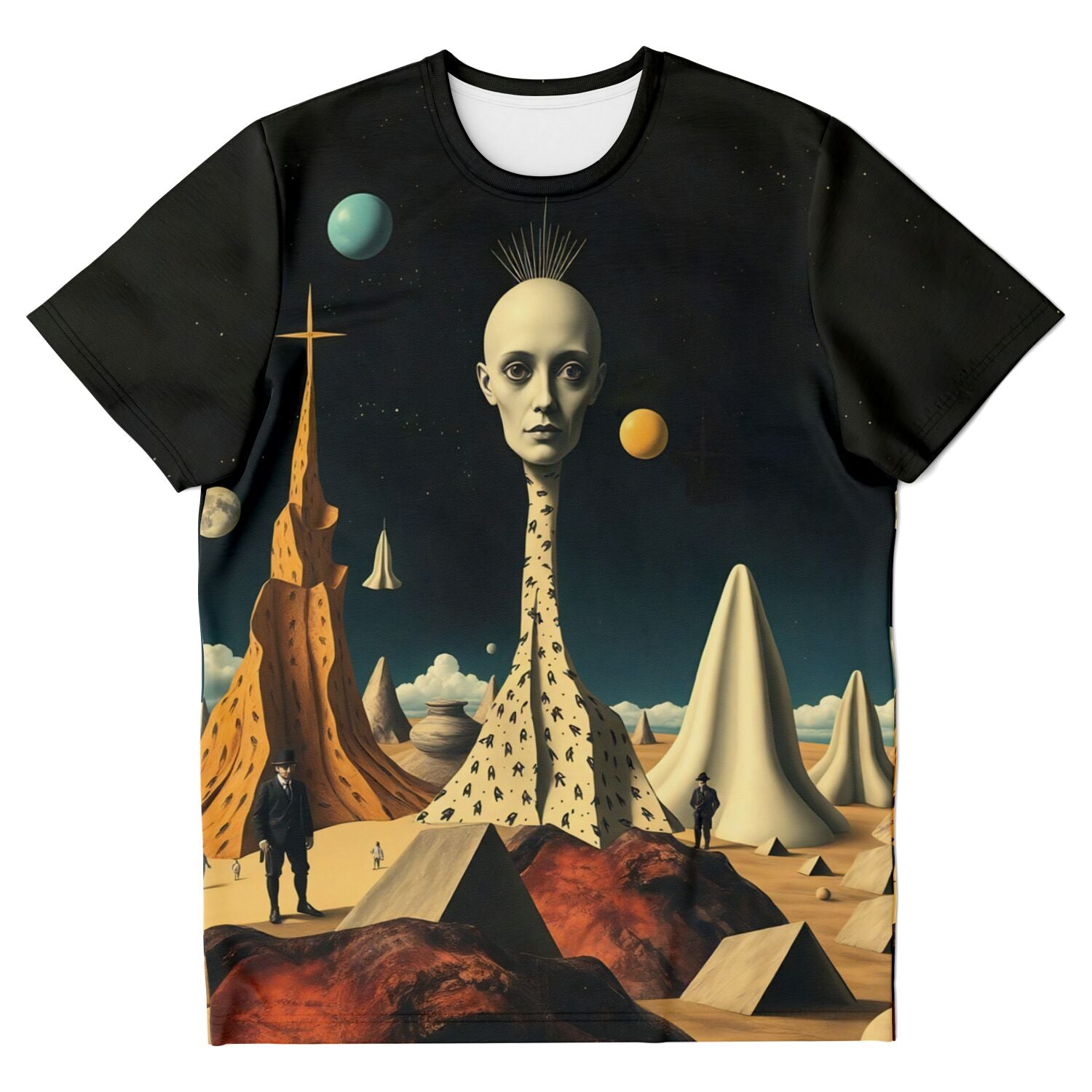 Surrealist Art, Alien Gods Planet, Dali Collage, Trippy Vintage 420 Retro Art, All-Over-Print T-Shirt