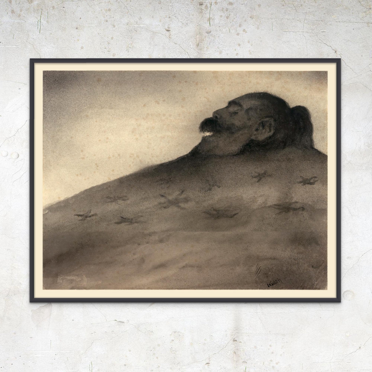 Alfred Kubin: The Dolmen | Symbolist Antique Surrealism | Gothic Dark Fantasy Gift | Occult Crowley Death Supernatural Fine Art Print