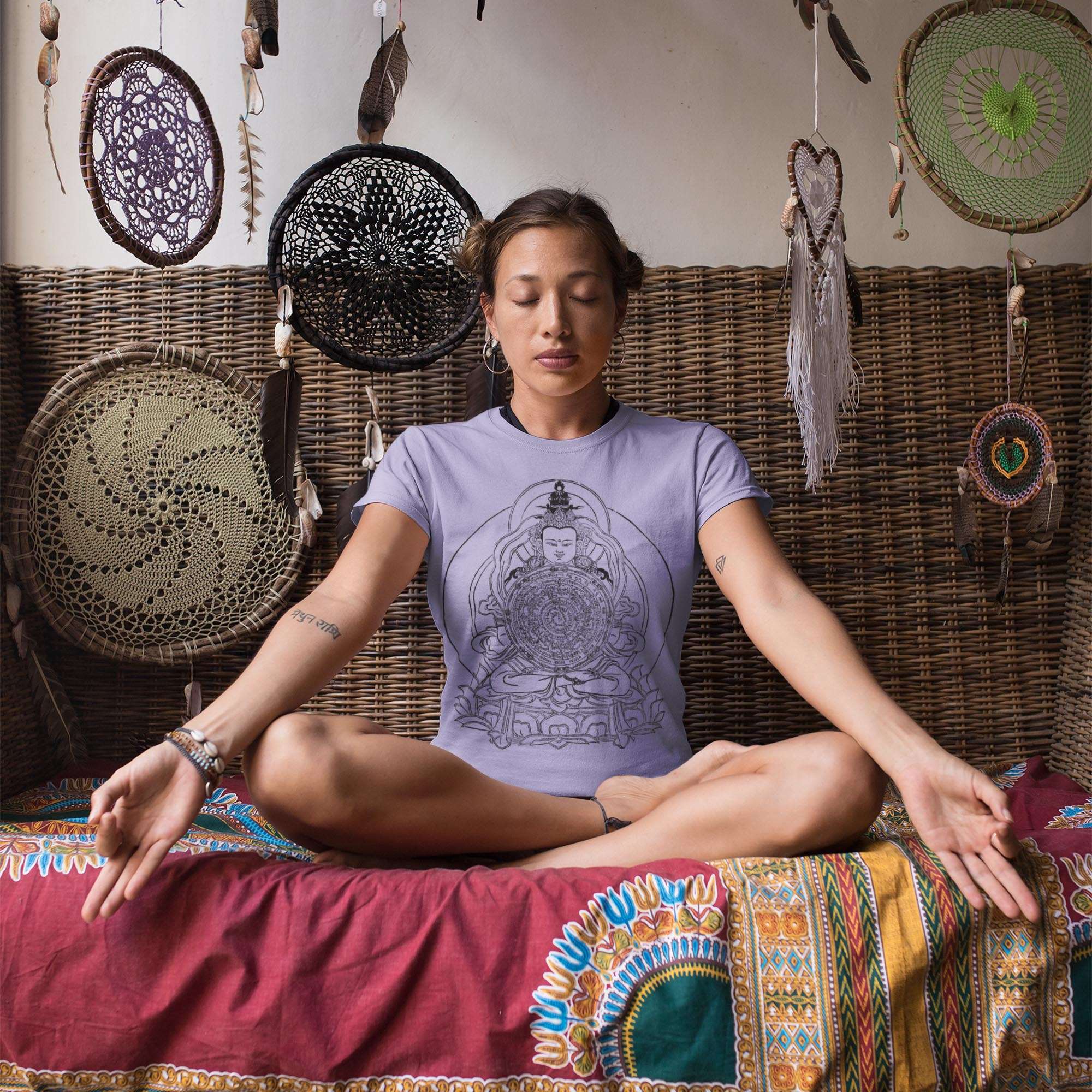 Amitayus Buddha | Celestial Being of Infinite Light and Life | Mahayana Buddhism, Karma & Meditation Graphic Art T-Shirt Tee