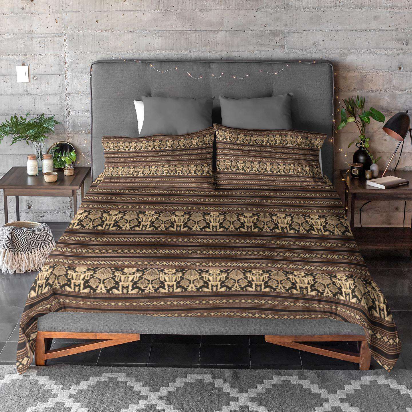 Bedding Set, Indonesian Ikat Traditional Design