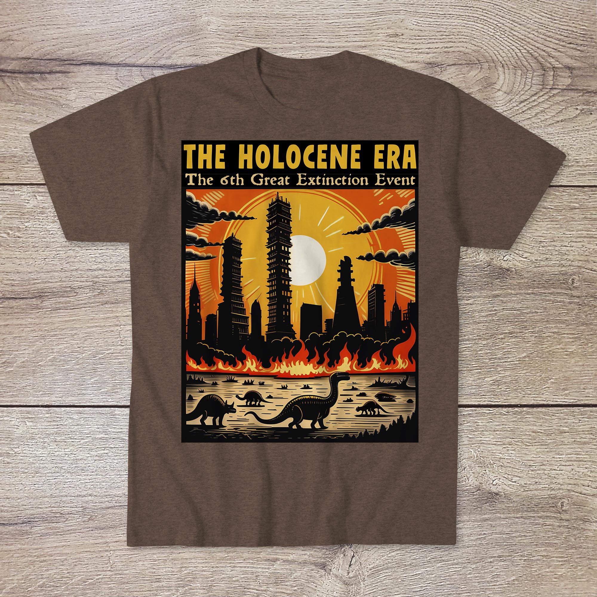 The 6th Great Extinction | The Holocene Era: Doomer Eco Warrior | Climate Emergency Earth First Graphic Art Tshirt