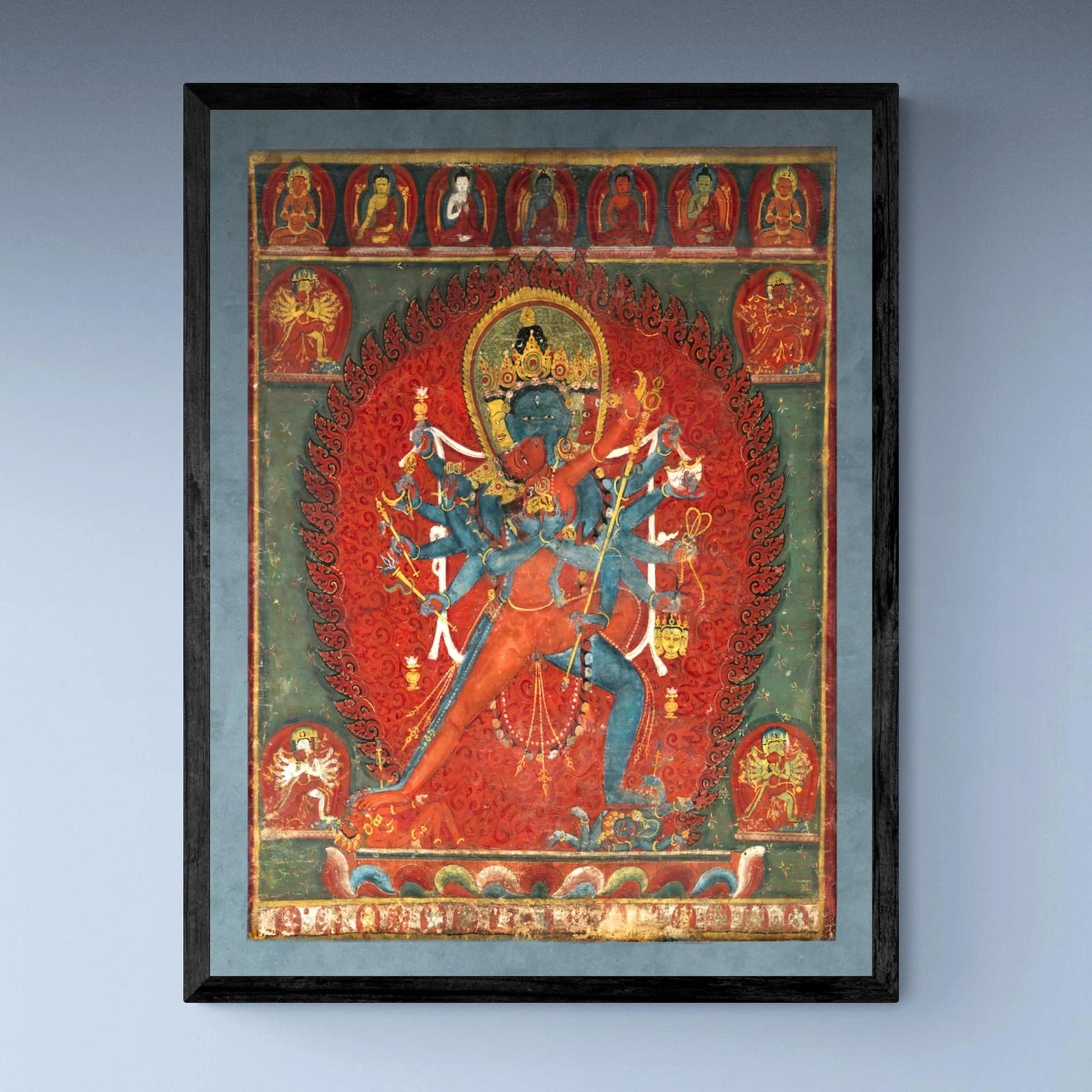 Chakrasamvara and Vajravahi Hindu and Buddhist Deities Tantric Antique Indian Vintage Fine Art Print