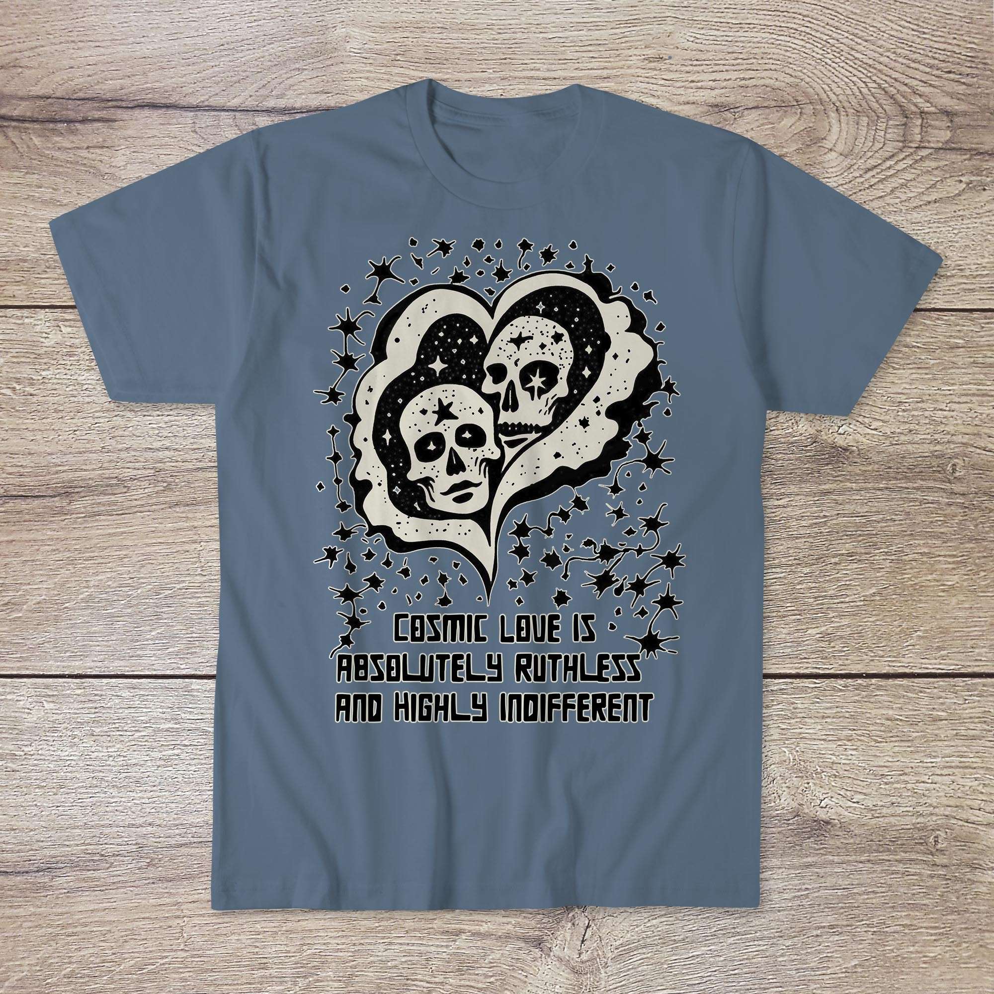 Cosmic Love Is Ruthless | Psychonaut Gift | Psychedelic Indifferent Universe | Lilly, Leary, McKenna | DMT Dark Skull Art TShirt