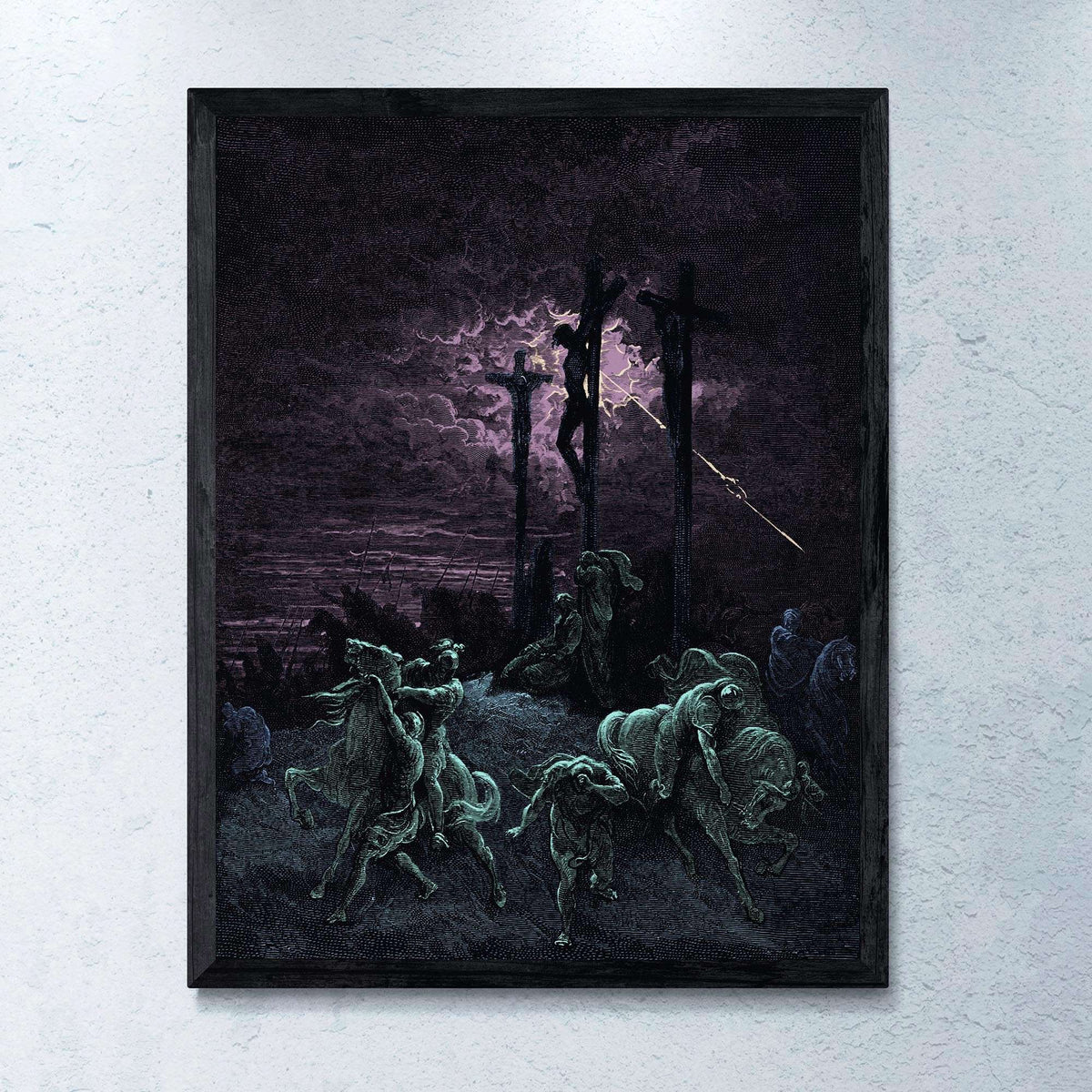Darkness at the Crucifixion | Gustave Dore Paradise Lost, Dante | Surreal Full Color Eerie Christ Fine Art Print - Sacred Surreal