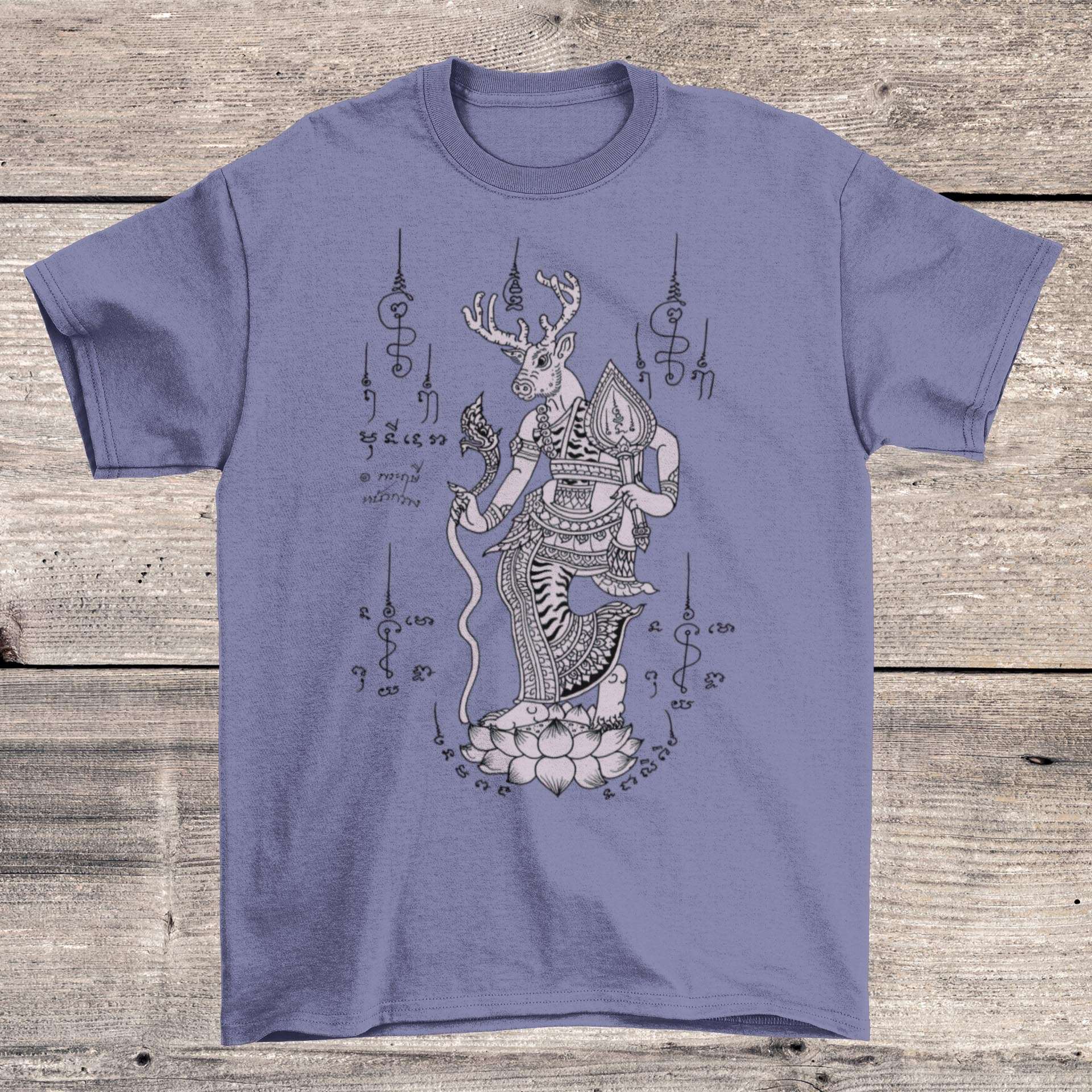 Deer-Headed Thai Hermit God, Lersi Kalaikote, Forest Protector, Fertility and Abundance Graphic Art T-Shirt