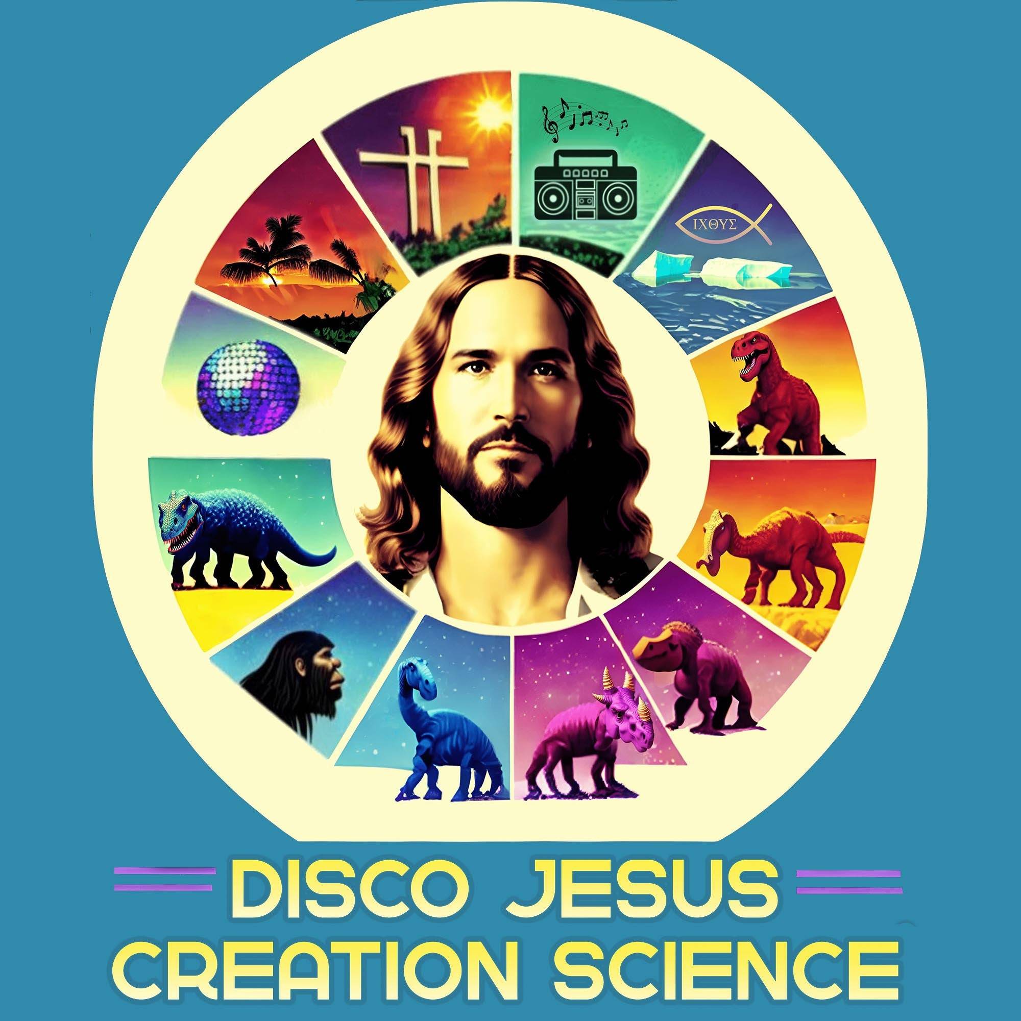 Disco Jesus, Creation Science: Offensive Humor, Anti-Theist, Atheist Tee | Rationalist Evolution Science Art T-Shirt