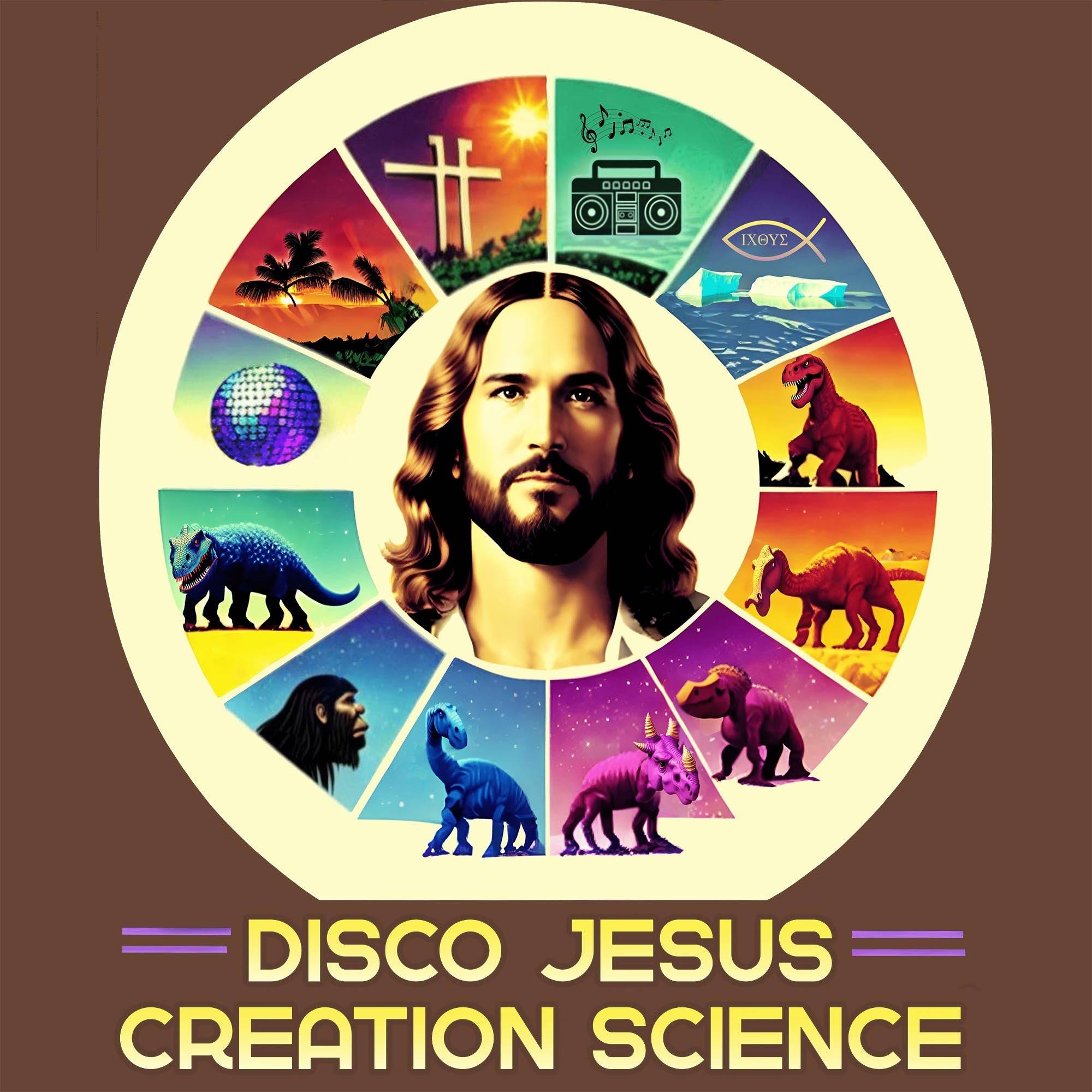 Disco Jesus, Creation Science: Offensive Humor, Anti-Theist, Atheist Tee | Rationalist Evolution Science Art T-Shirt