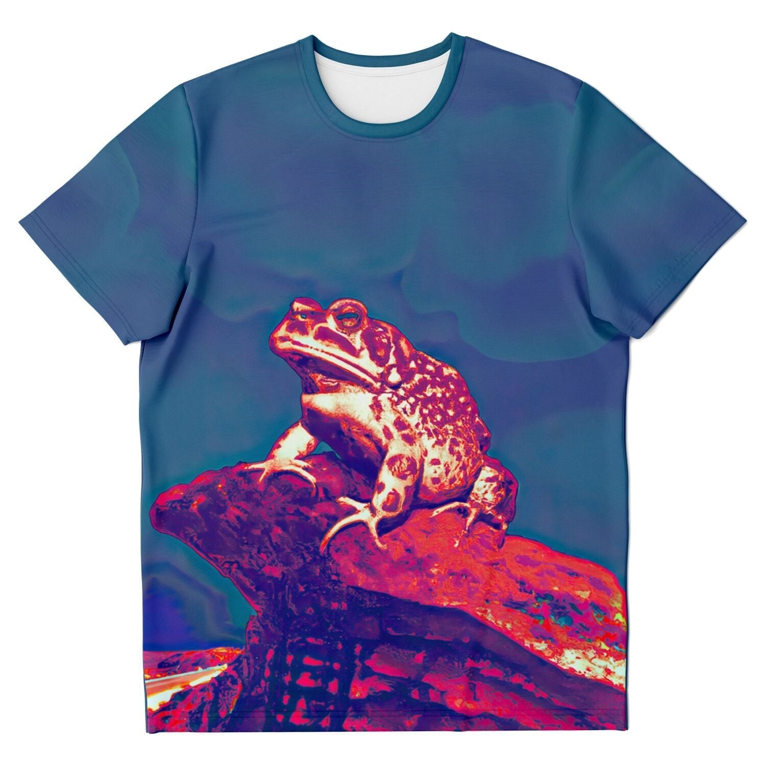 DMT Toad in the Sonoran Desert | Bufo Alvarius, DMT Psychedelic (Weed, 420, Cannabis) | Shamanic Vision Trippy Digital Art T-Shirt Tee