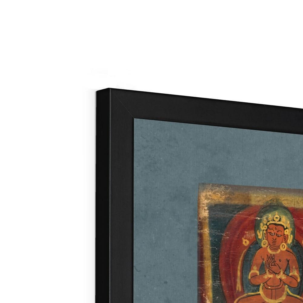 Framed Chakrasamvara and Vajravahi Hindu and Buddhist Deities Tantric Antique Indian Shiva Yogic Dakini Yogini Erotic Eros Framed Art Print