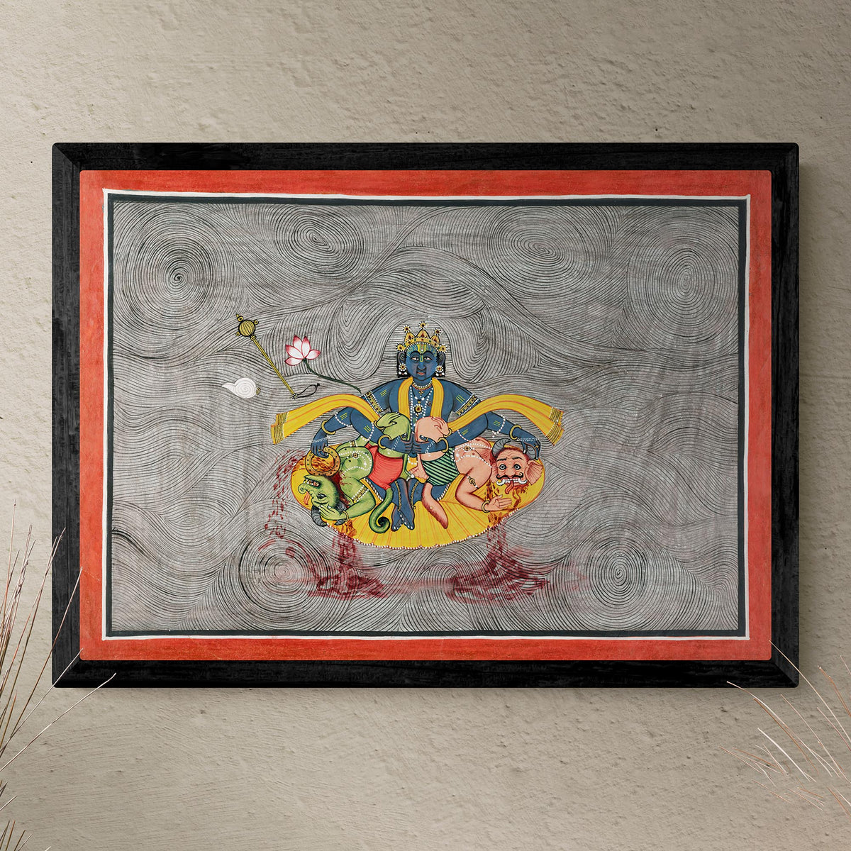 Framed Durga, Parvati, Chandi Divine Mother | The Devi Mahatmya Battles Demons Framed Art Print - Sacred Surreal