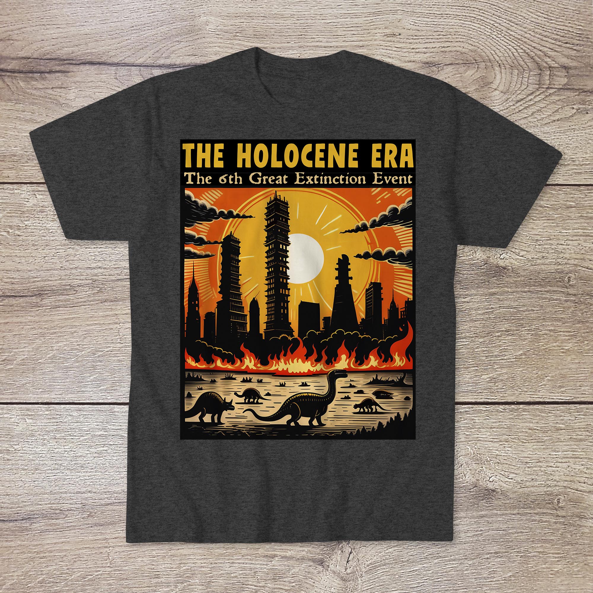 The 6th Great Extinction | The Holocene Era: Doomer Eco Warrior | Climate Emergency Earth First Graphic Art Tshirt