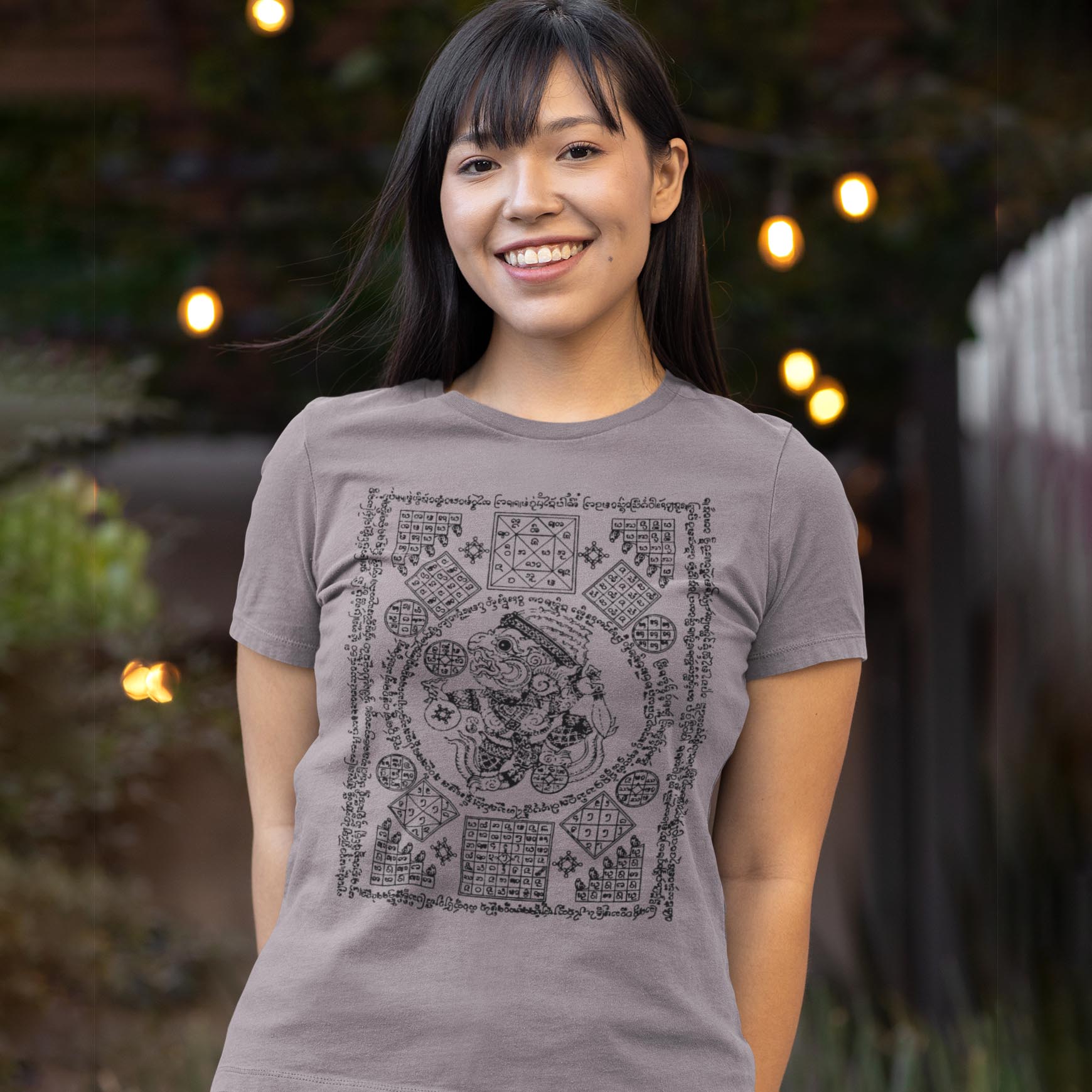 Hanuman Sak Yant Wealth & Prosperity Thai Talisman, Amulet for Luck & Abundance Graphic Art T-Shirt