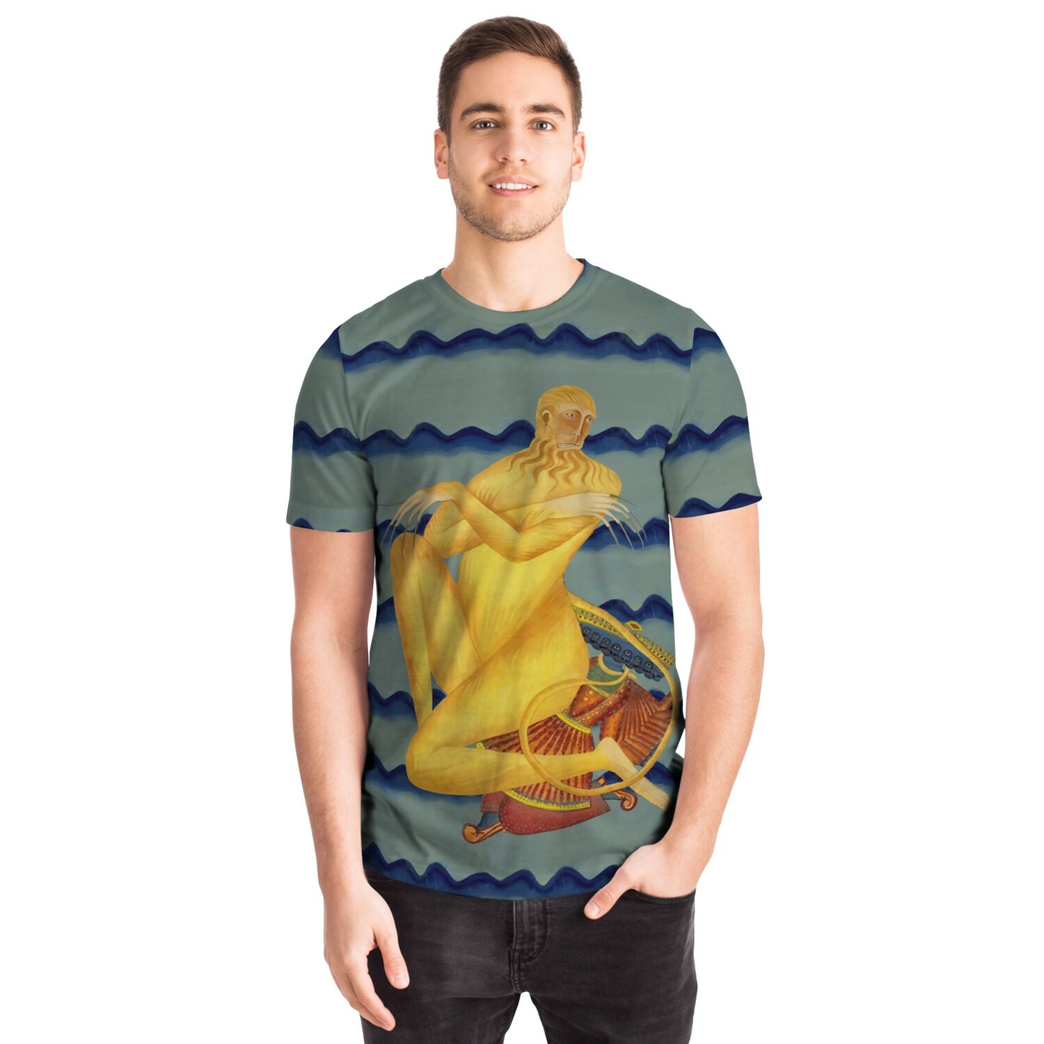 Hanuman the Monkey King Fights Ravana | Ramayana Classic Indian Epic Hindu Poem Vintage Graphic Art T-Shirt