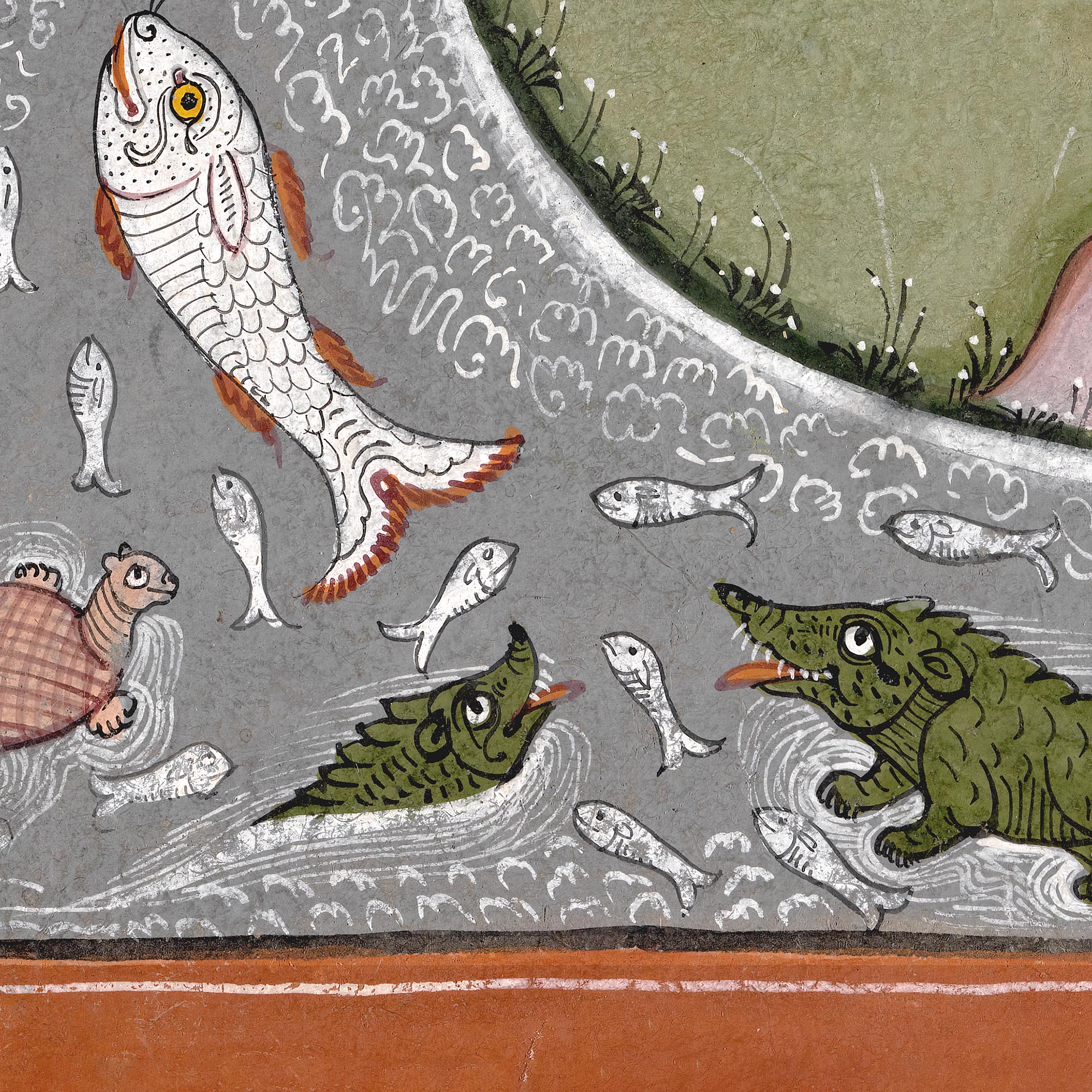 Hanuman's Leap to Lanka | Ramayana Epic Hindu Sacred Text | Rama, Ravana, Sita Fine Art Print - Sacred Surreal