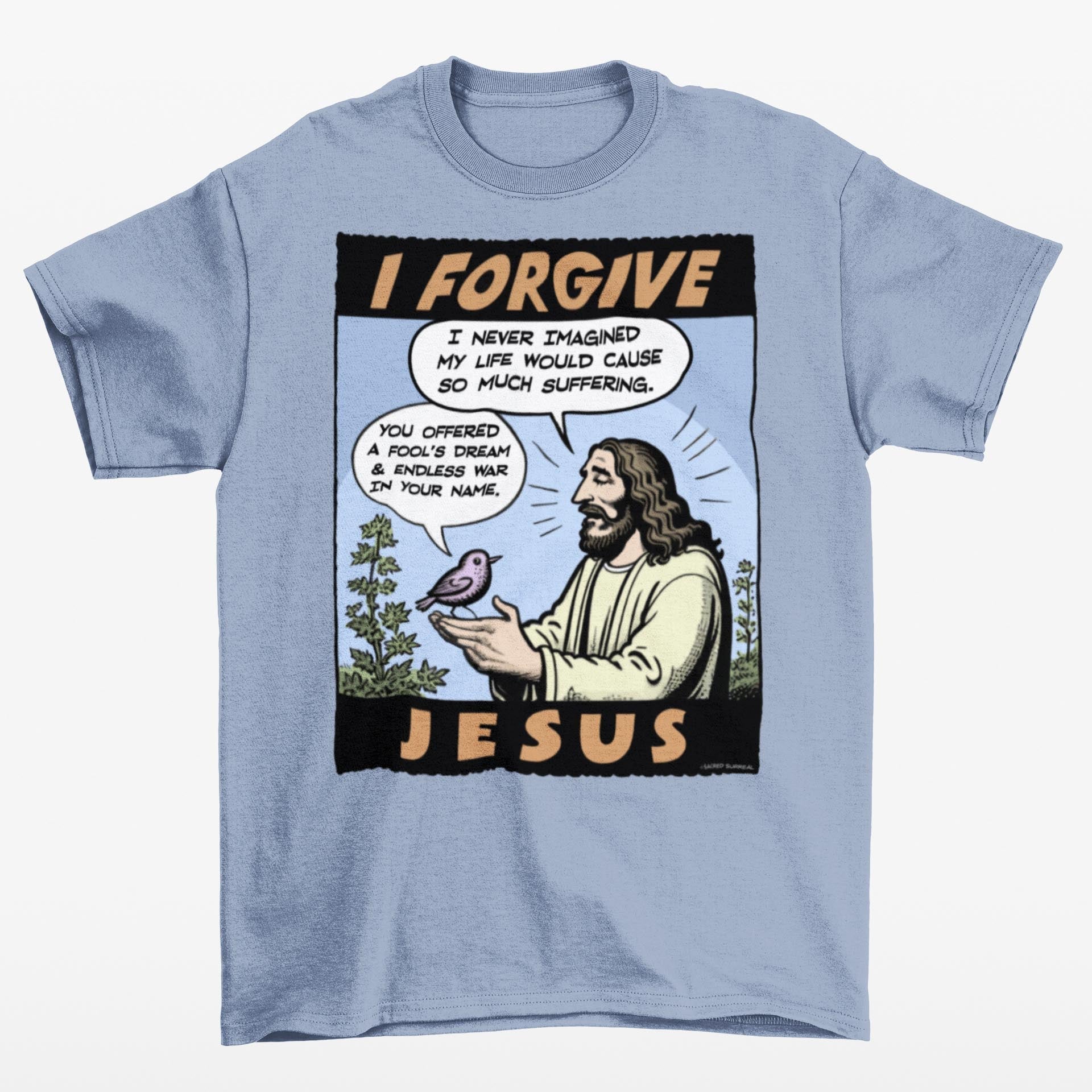 I Forgive Jesus | Atheist Brainwashing Hypocrisy | Offensive, Funny, Sarcastic Rationalist Blasphemy Graphic Art T-Shirt