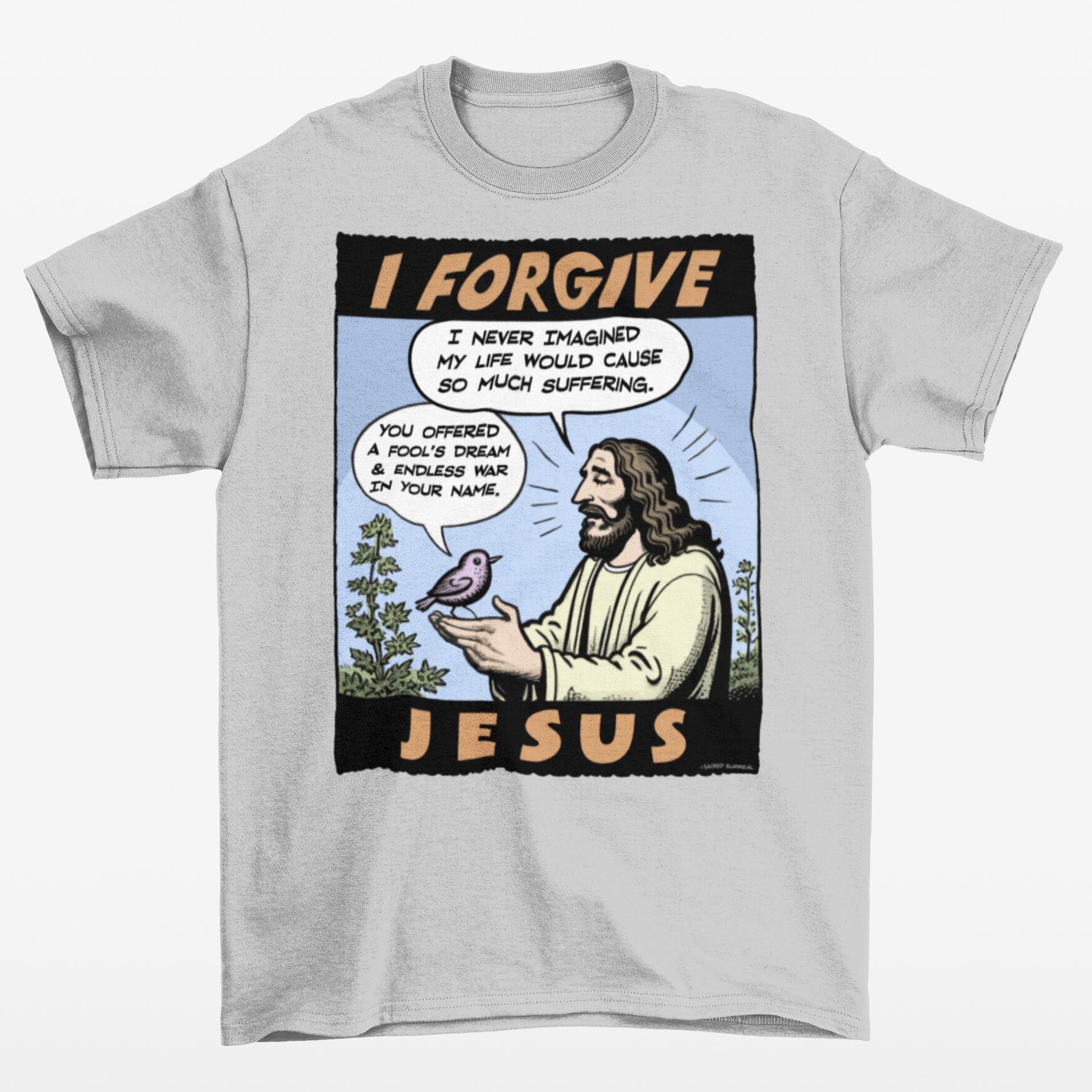 I Forgive Jesus | Atheist Brainwashing Hypocrisy | Offensive, Funny, Sarcastic Rationalist Blasphemy Graphic Art T-Shirt