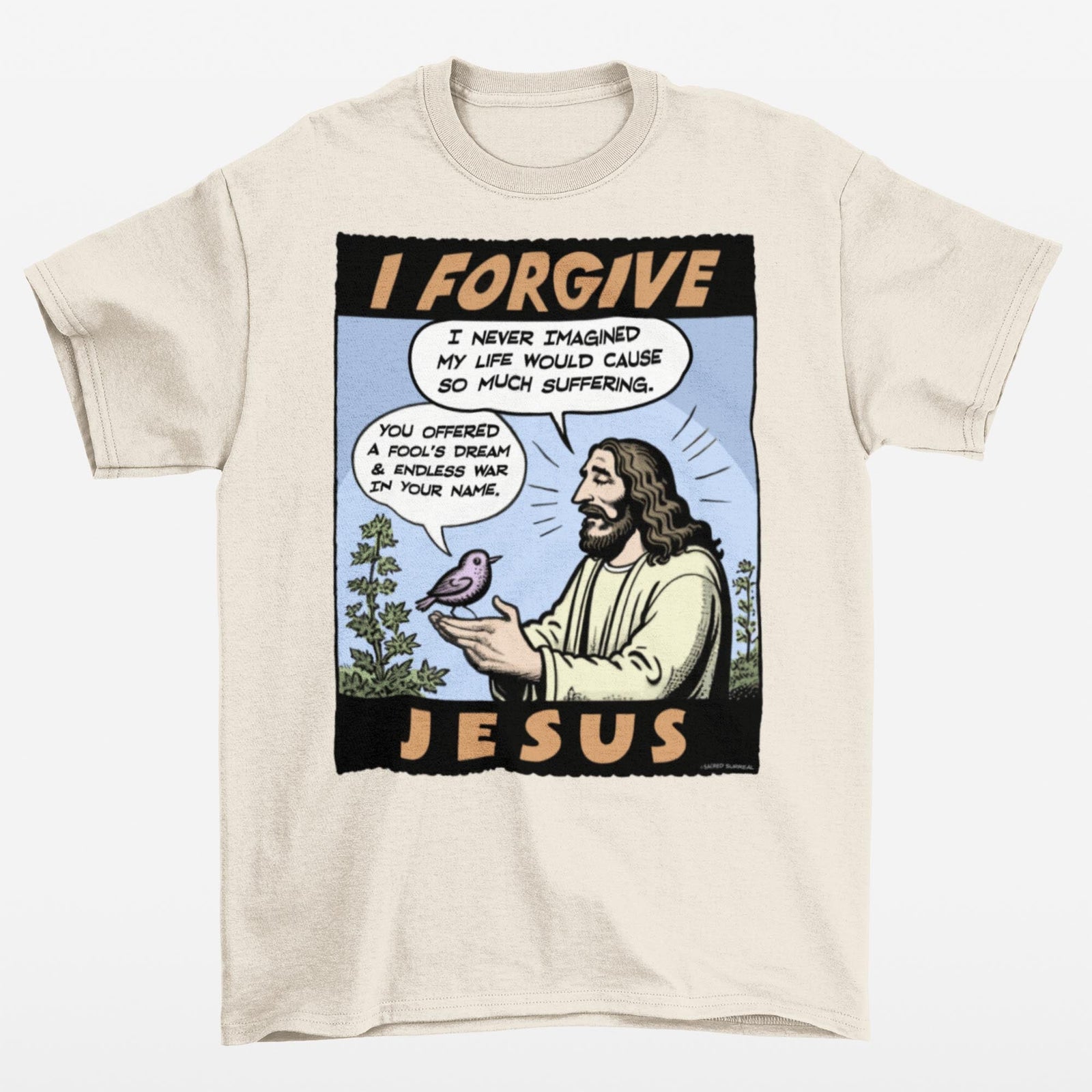 I Forgive Jesus | Atheist Brainwashing Hypocrisy | Offensive, Funny, Sarcastic Rationalist Blasphemy Graphic Art T-Shirt