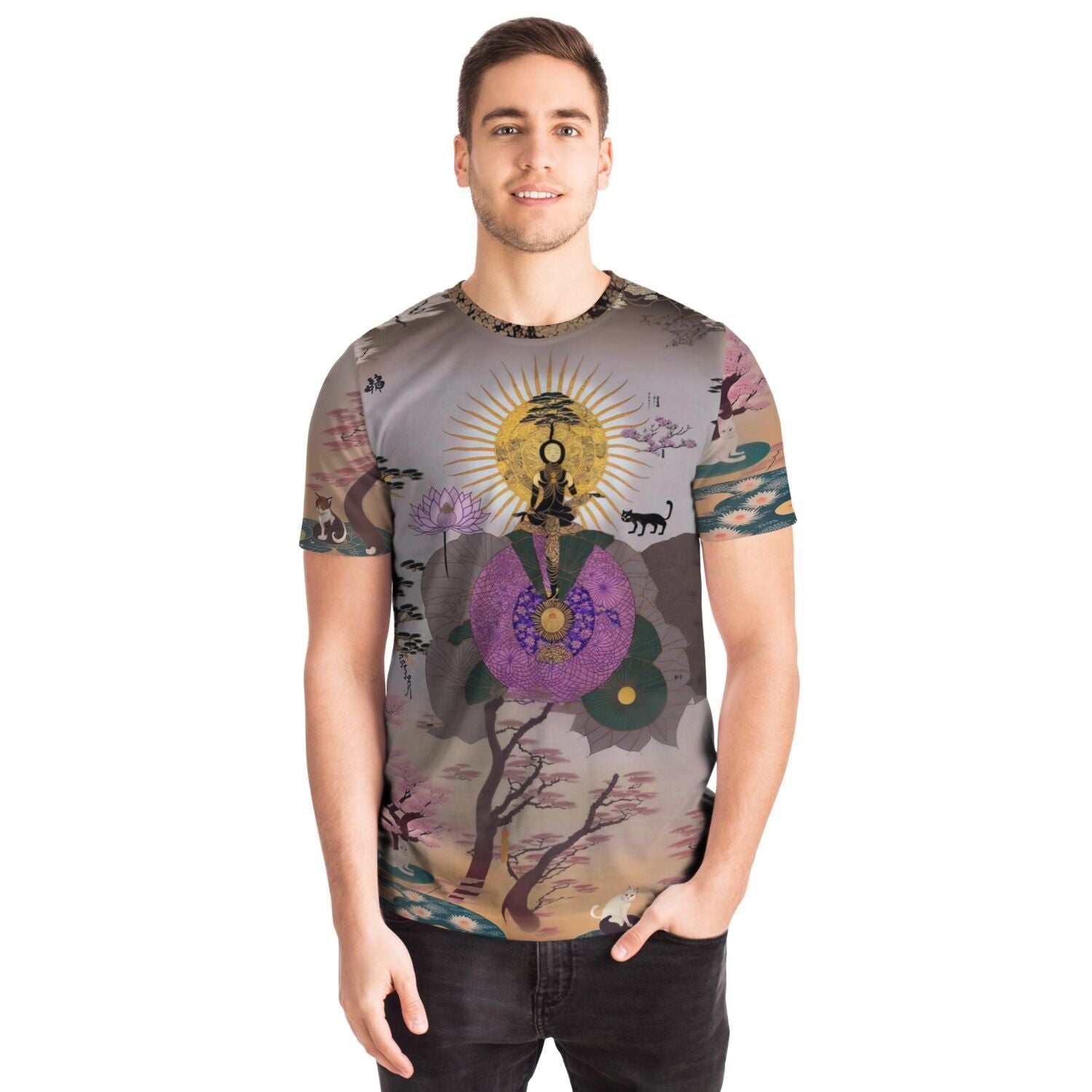 Japanese Spiritual Goddess Dankini Daniniten | Esoteric Feminine Yoga Yogini | Divine Buddhist Sacred Energy Graphic Art T-Shirt