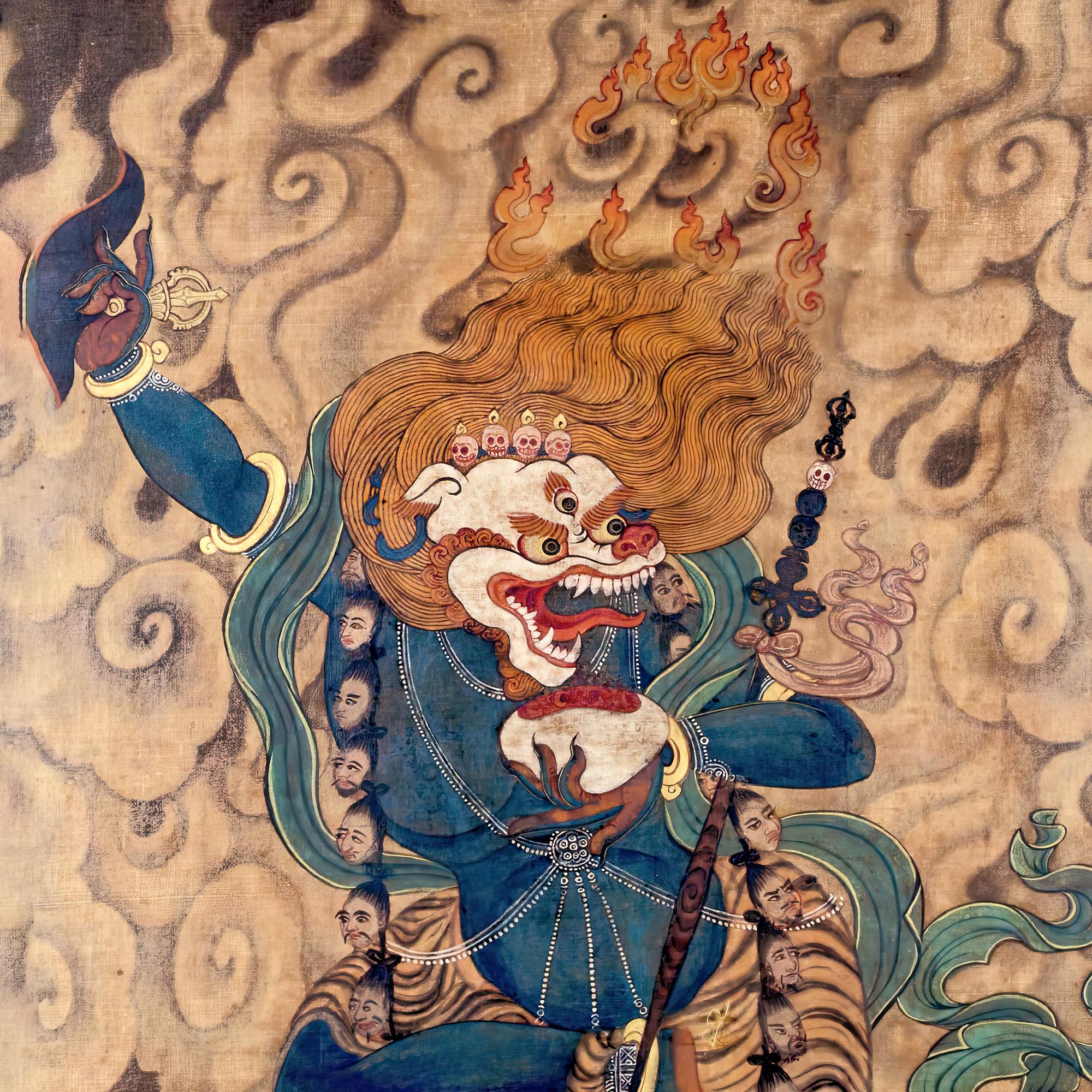 Jnana Dakini and The Secret Book of Simhamukha | Tibetan Thangka Mysticism | Meditation Graphic Art T-Shirt - Sacred Surreal