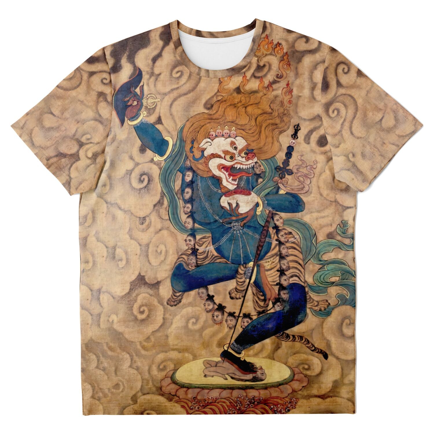 Jnana Dakini and The Secret Book of Simhamukha | Tibetan Thangka Mysticism | Meditation Graphic Art T-Shirt