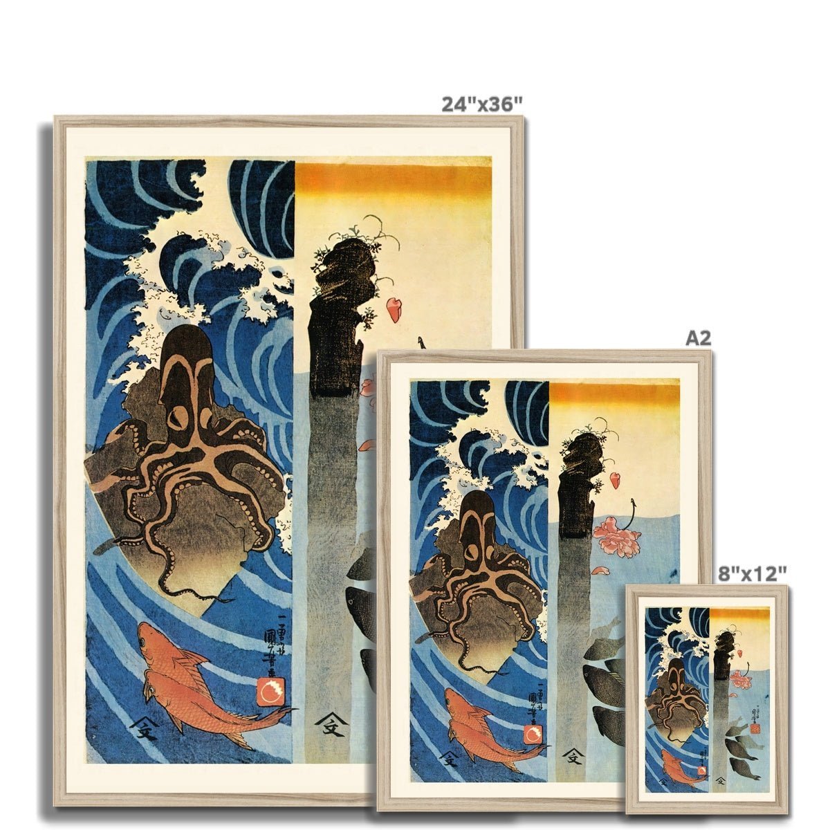 Marine Fish prints - fish drawings Illustrations Series 100 Framed, or  Prints