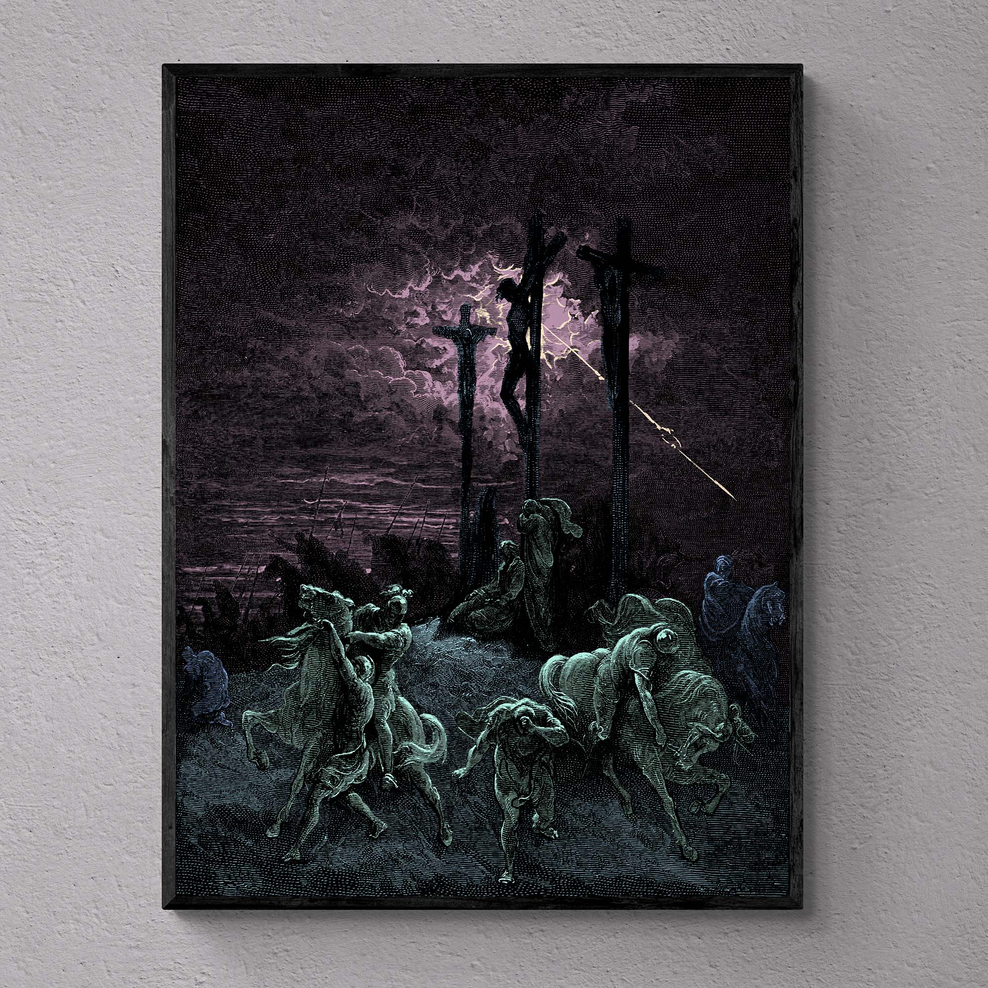 The Crucifixion of Jesus by Gustave Doré | Biblical Christian Passion of Christ Spiritual Wall Art Gift Vintage Fine Art Print