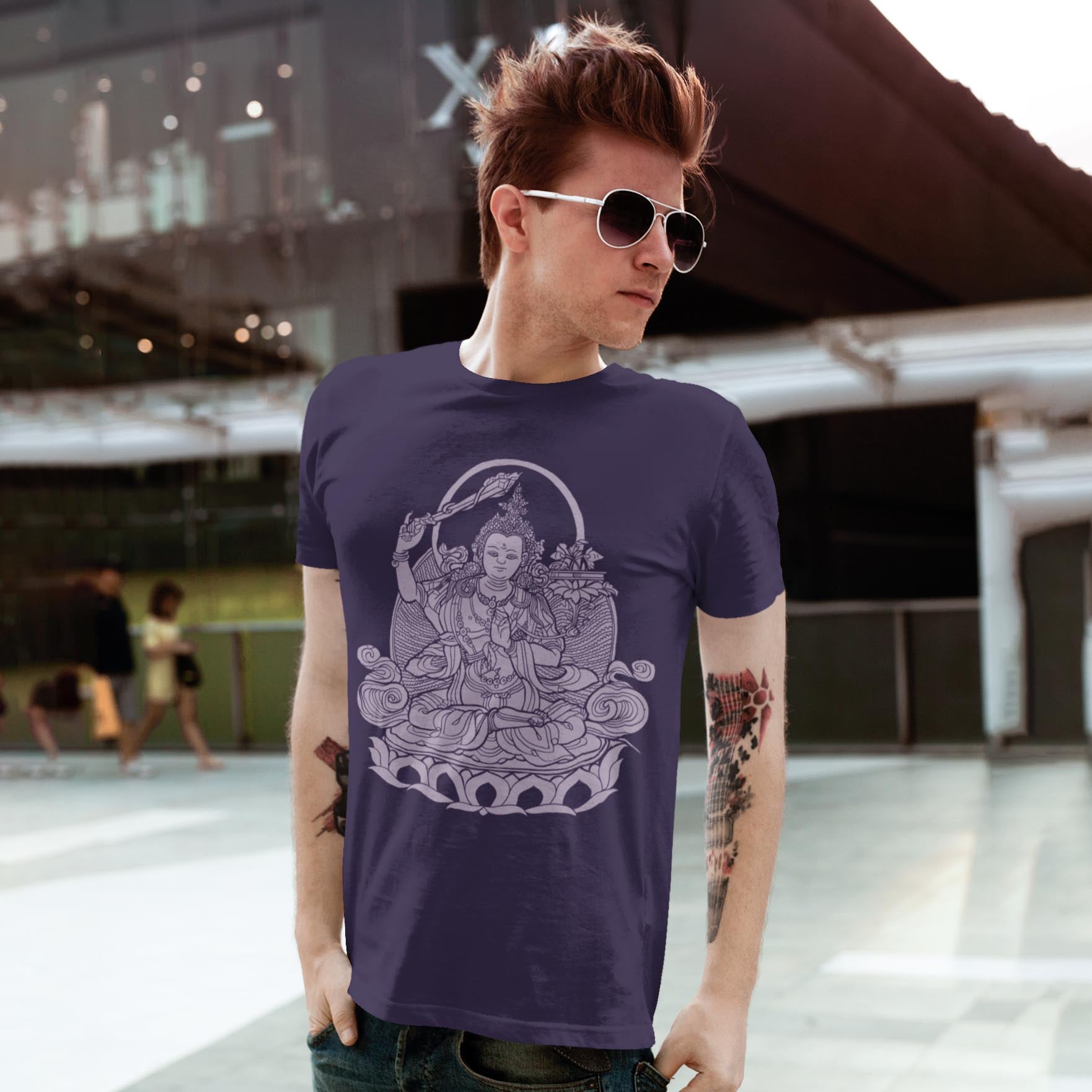 Manjusri Bodhisattva Buddhist Mahayana Zen | Buddha Dharma Meditation | Vipassana Mindfulness Gift Zazen T-Shirt