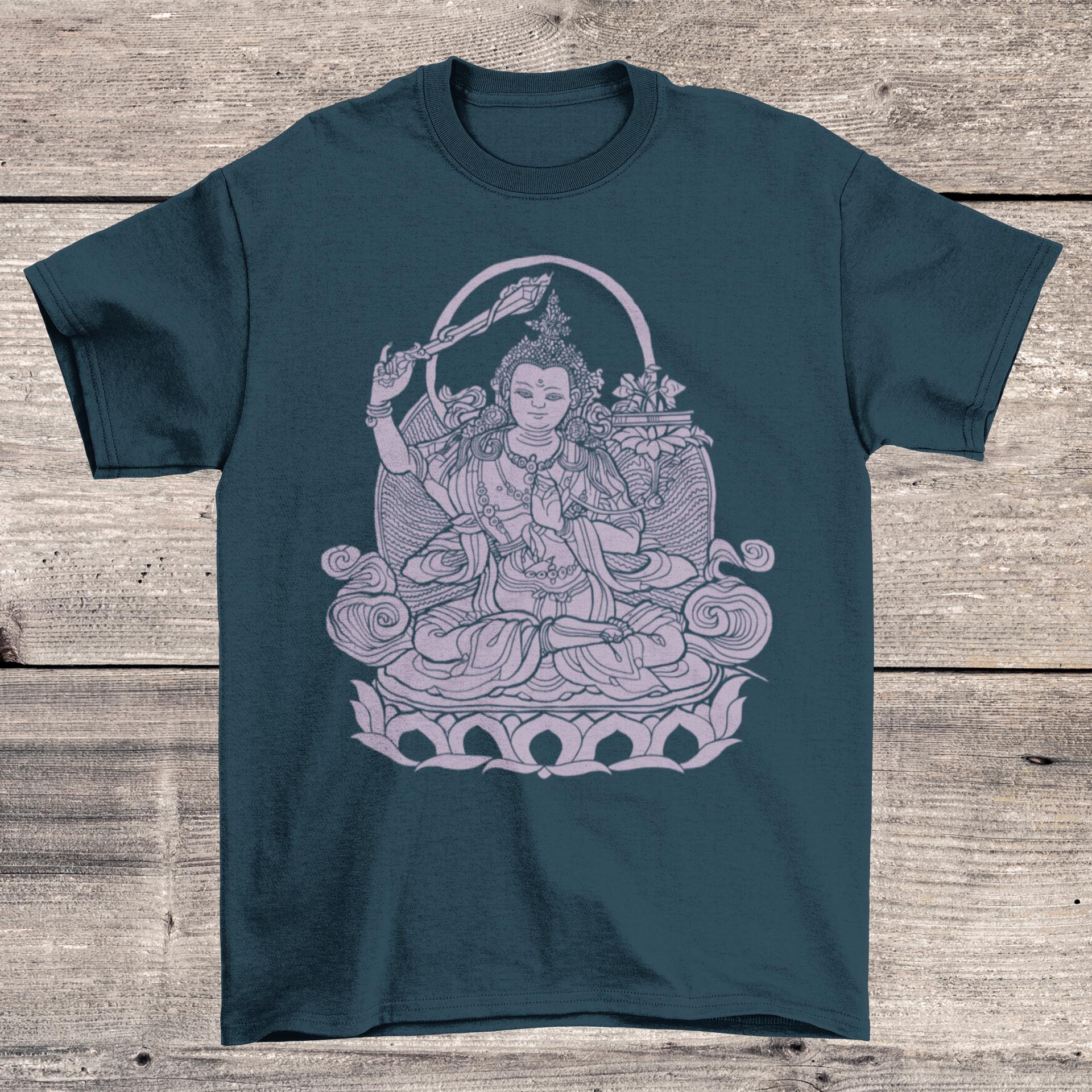 Manjusri Bodhisattva Buddhist Mahayana Zen | Buddha Dharma Meditation | Vipassana Mindfulness Gift Zazen T-Shirt