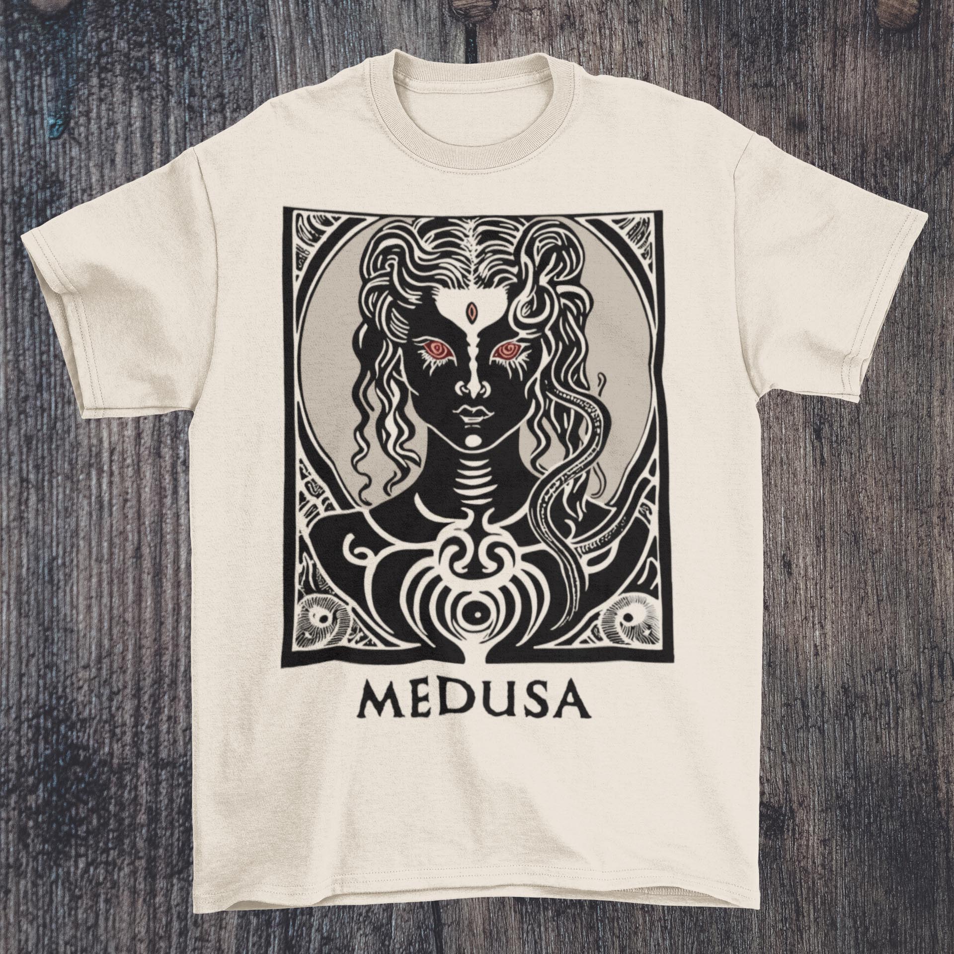 Medusa, Mesmerizing Beauty | Feminine Desire and Power | Greek Mythology Graphic Art T-Shirt