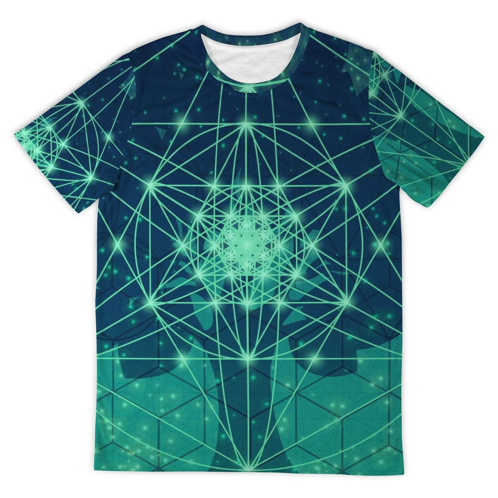 Metatron s Cube Sacred Geometry Flower of Life Seed of Life Clothing Golden Ratio Graphic Art T Shirt