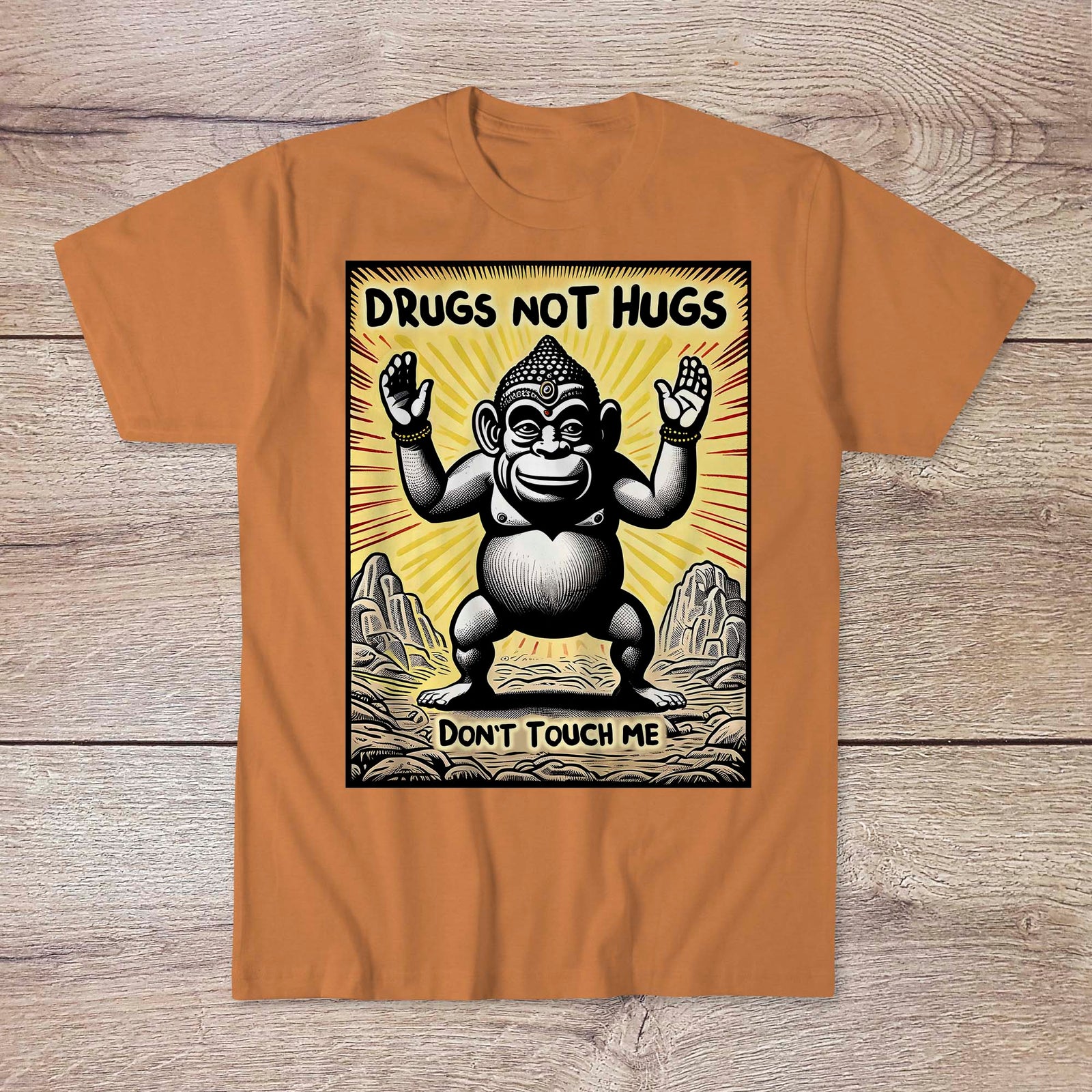 Psychedelic Drugs (Not Hugs), Antisocial Sarcastic Offensive Morbid Dark Humor Mental Health (Don't Touch Me) Tshirt