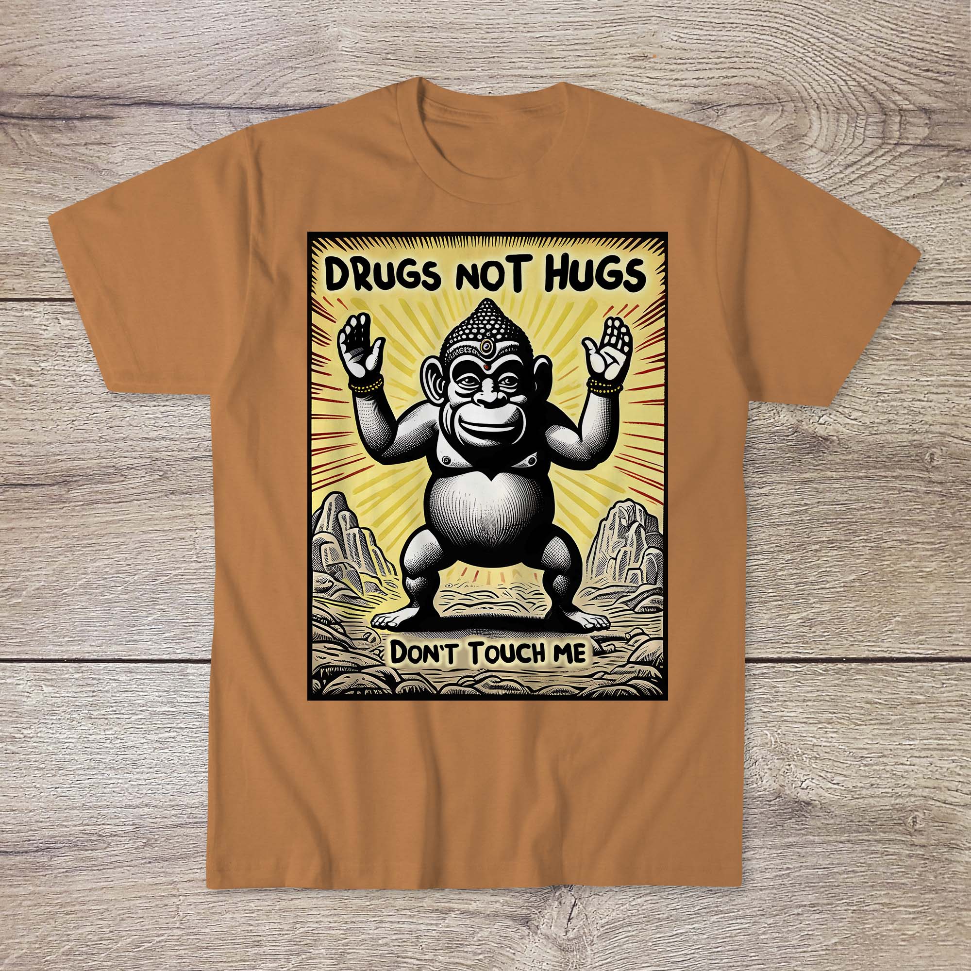 Psychedelic Drugs (Not Hugs), Antisocial Sarcastic Offensive Morbid Dark Humor Mental Health (Don't Touch Me) Tshirt