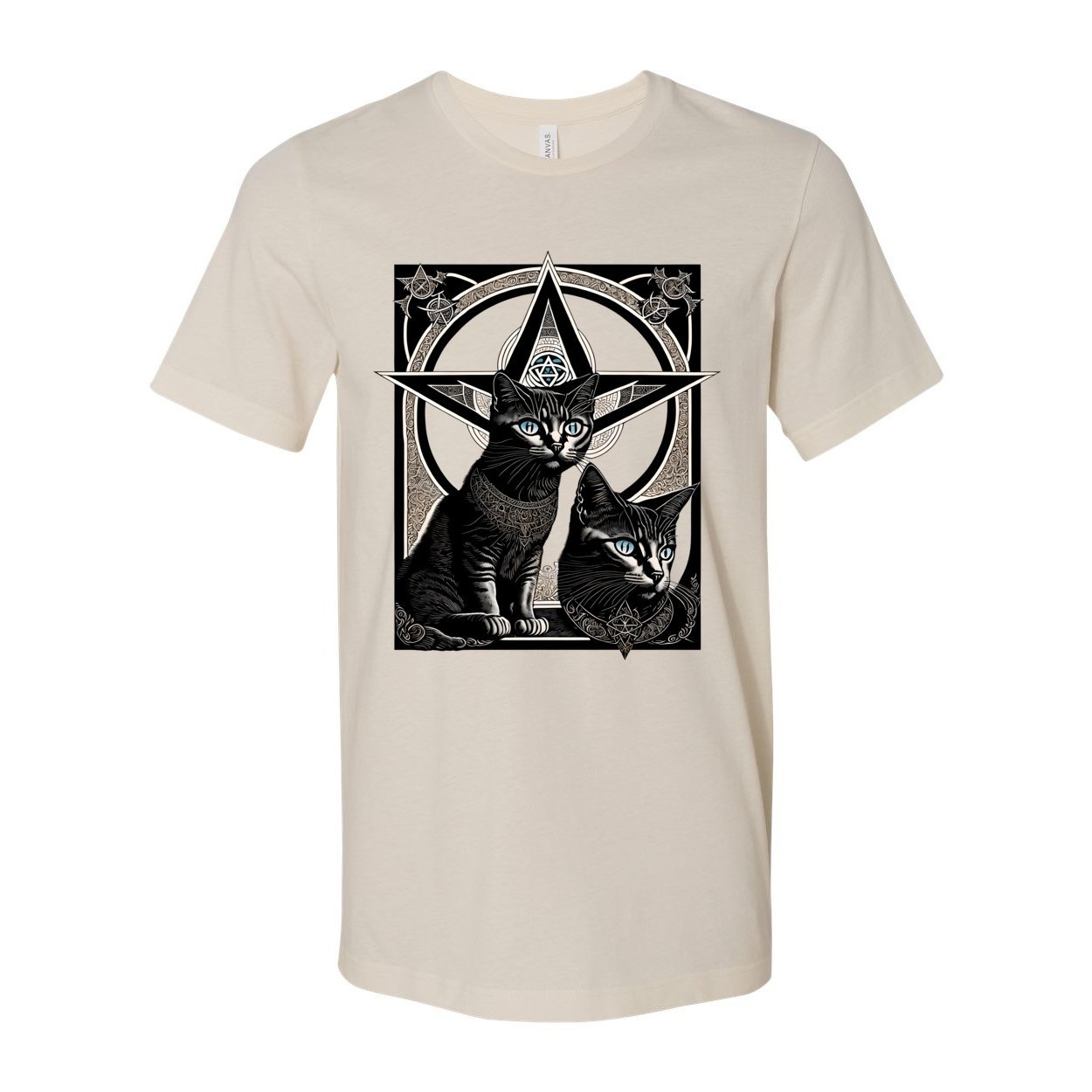 Pagan & Wiccan Kittens | Magical Druid Cats | Nature Spirituality, Earth and Sky | Pet Lover Wisdom Healing Graphic Art T-Shirt - Sacred Surreal