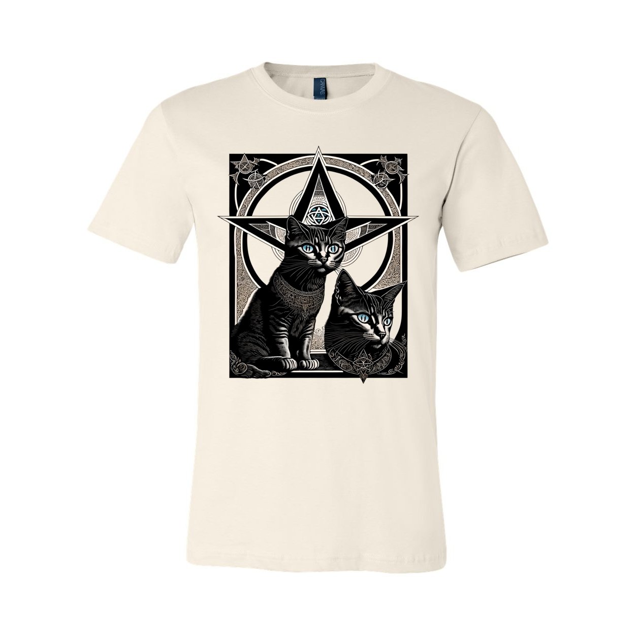 Pagan & Wiccan Kittens | Magical Druid Cats | Nature Spirituality, Earth and Sky | Pet Lover Wisdom Healing Graphic Art T-Shirt - Sacred Surreal