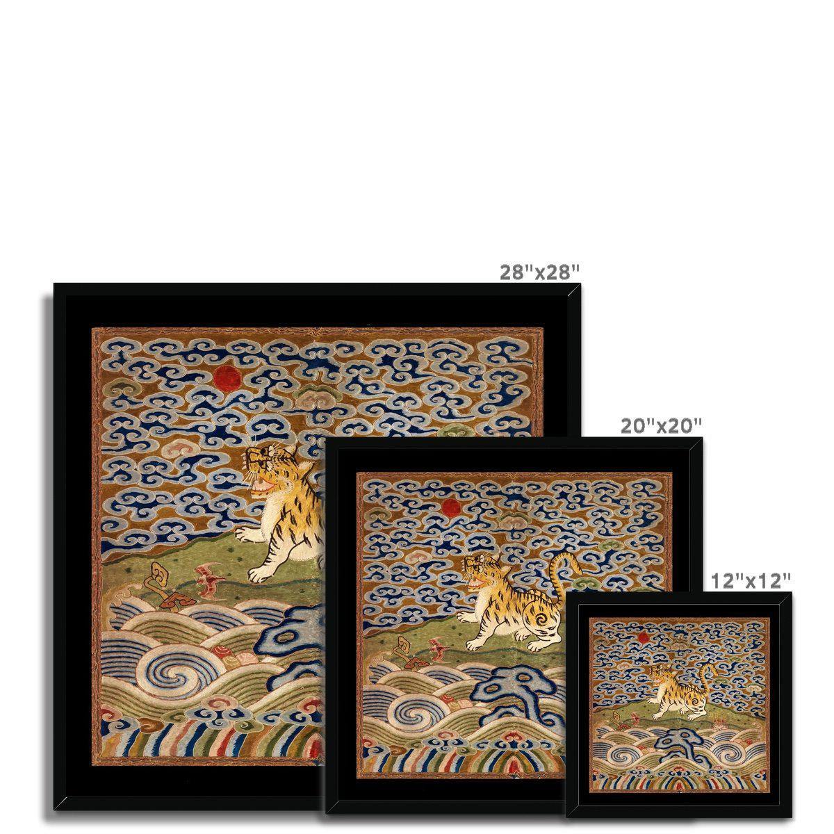 Qing Dynasty Silk Embroidery Design | Framed Print