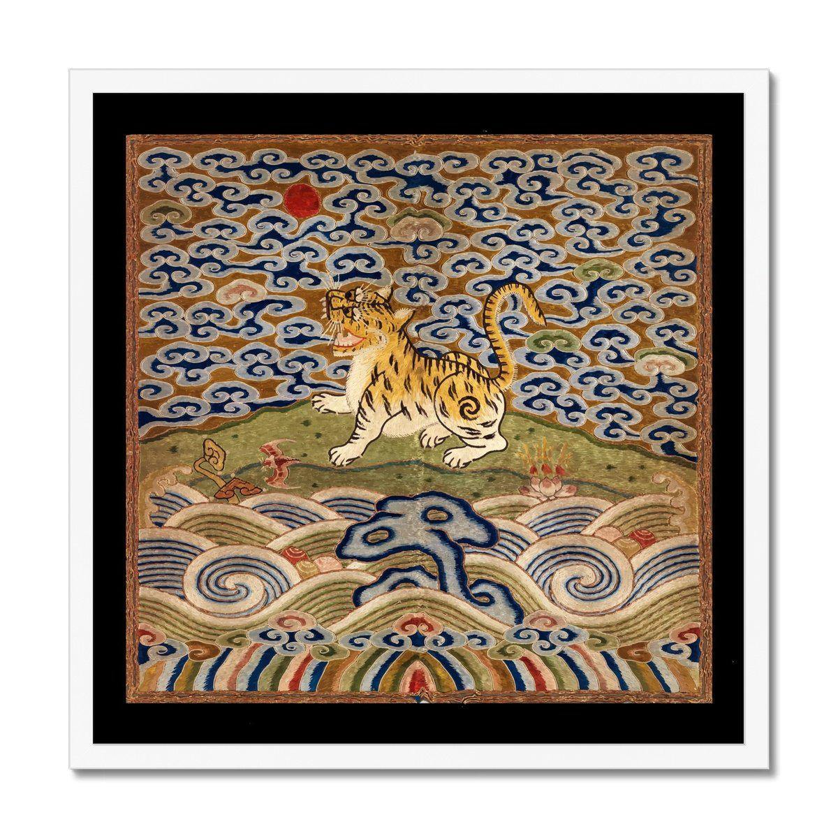 Qing Dynasty Silk Embroidery Design | Framed Print