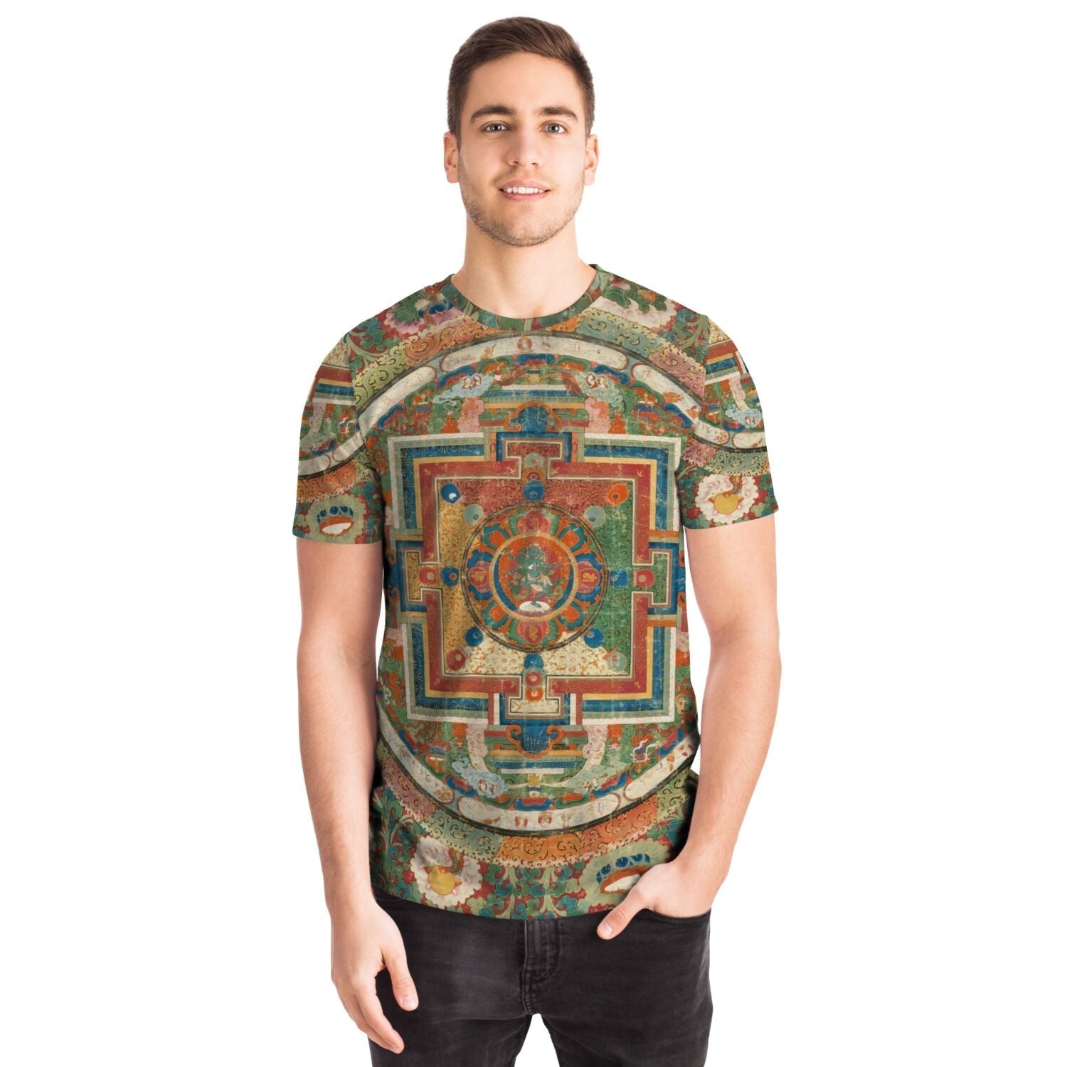 Rare Tibetan Vajra Nairatmya Mandala | Buddhist Sacred Enlightened Mind Meditation Apparel | Graphic Art T-Shirt