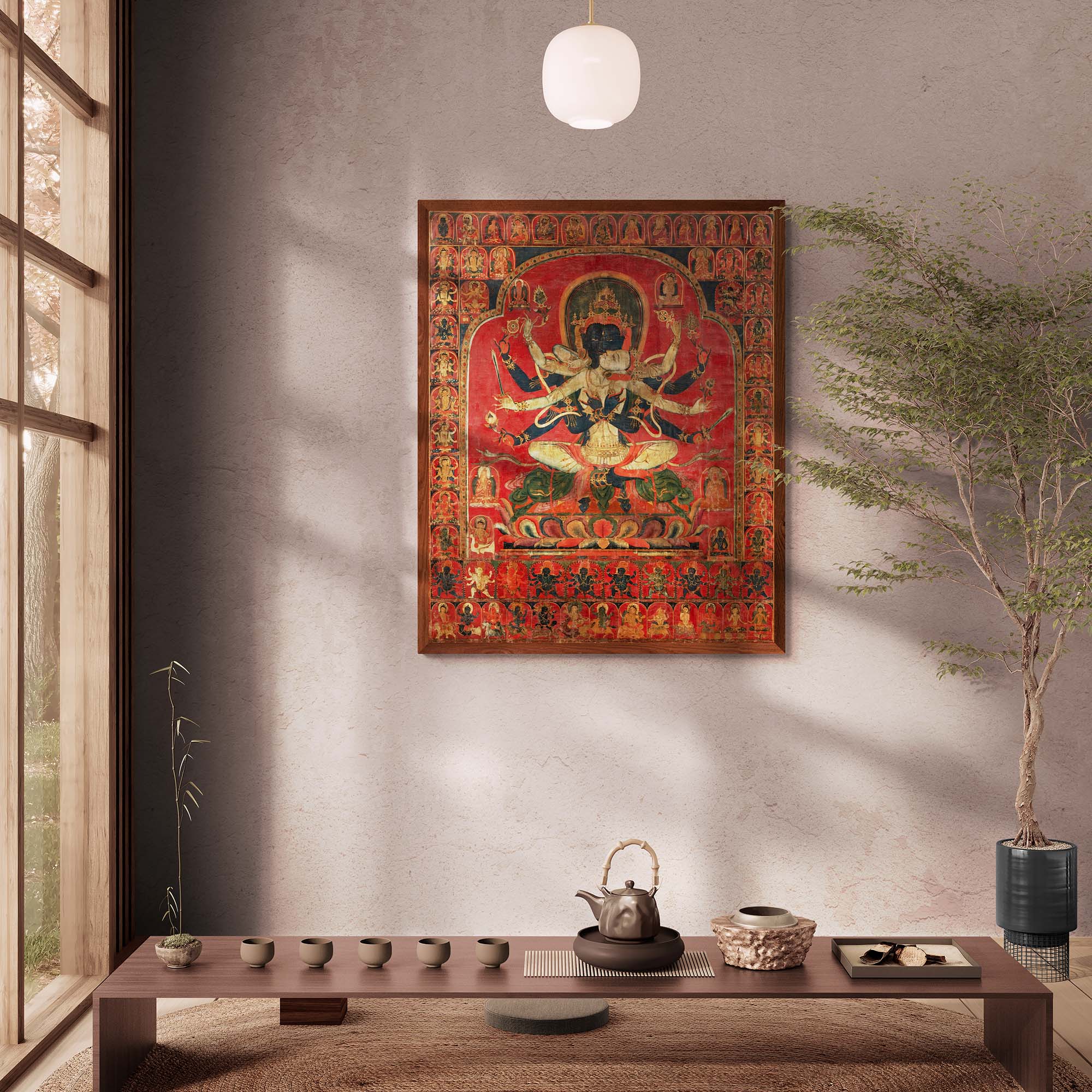 Guhyasamaja Esoteric Tibetan Buddhist Deity w Consort Sparshavajri | Tantric Left Hand Path Fine Art Print