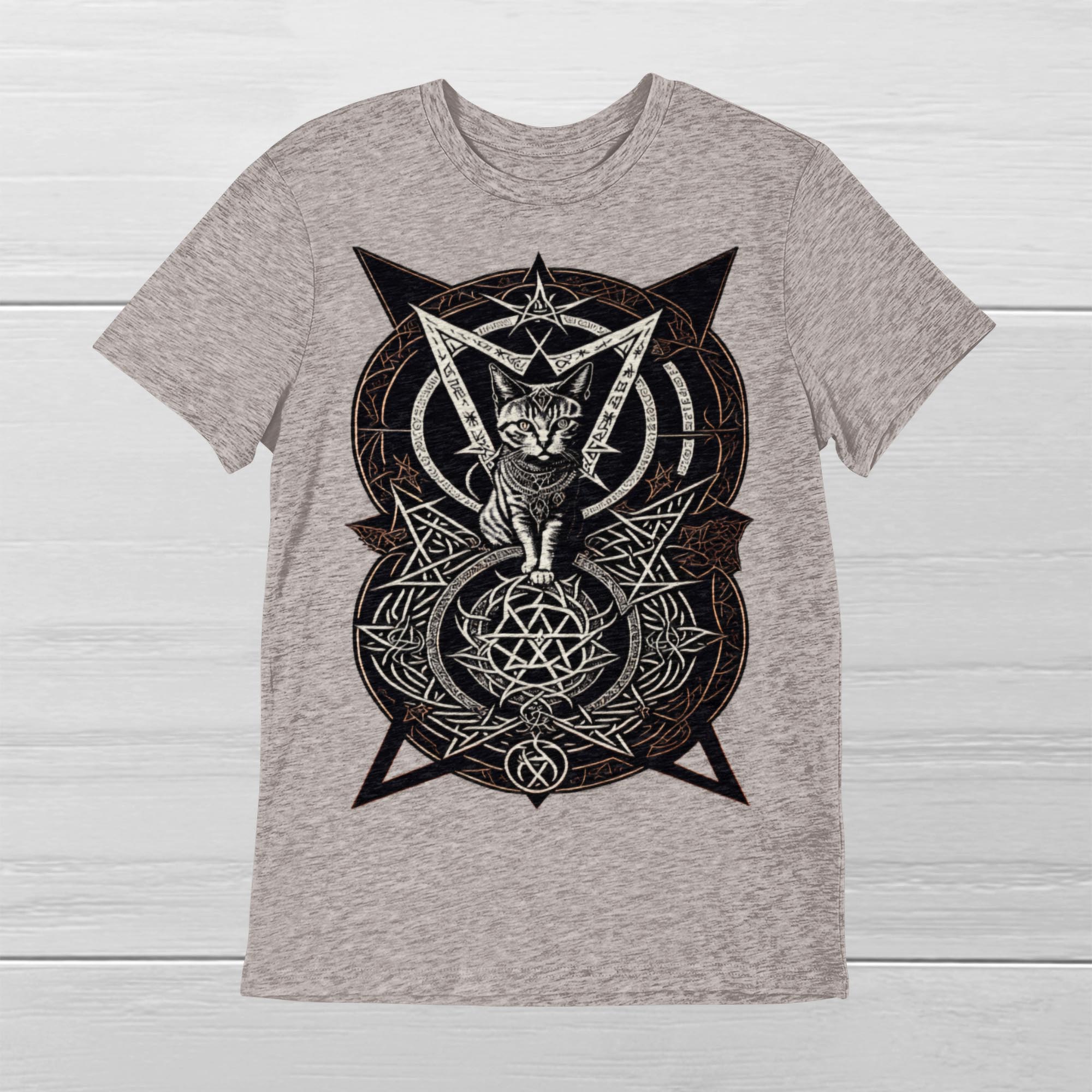 Satanic Cat Named Whiskers | Maybe Today Satan! | Church of Satan, Cute Occult Graphic Art T-shirt - Sacred Surreal