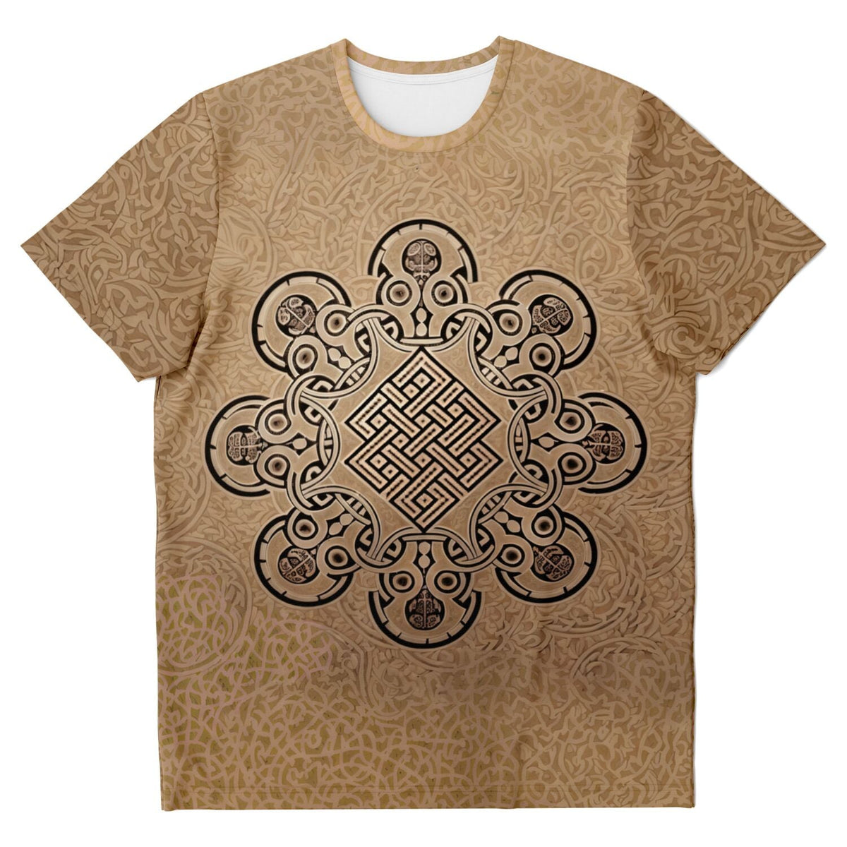 Skull Sacred Geometry, Metatron&#39;s Cube | Zen Interbeing, Buddhist Eternal Knot Graphic Art T-Shirt