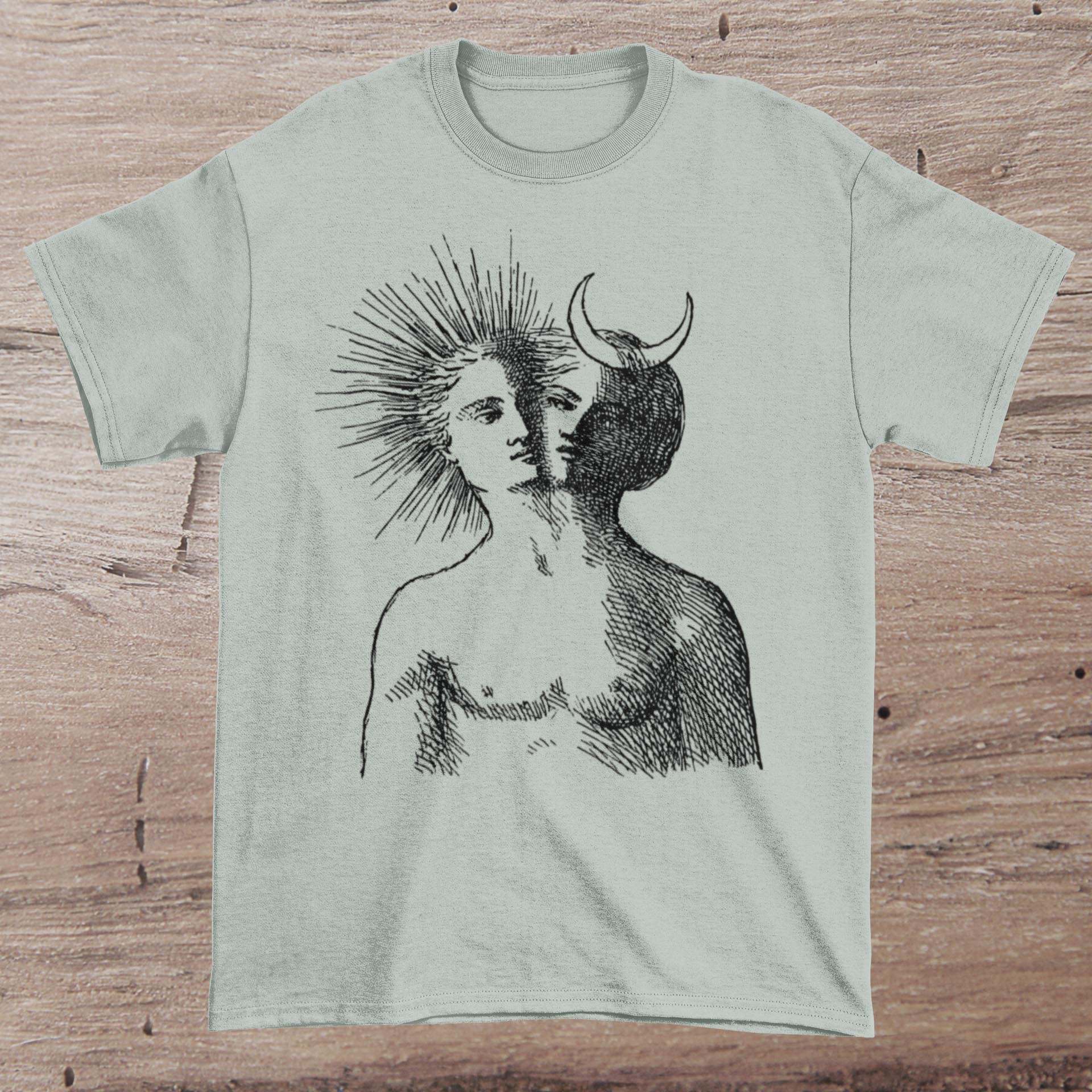 The Alchemical Rebis, Philosophers Stone, Esoteric Occult Androgynous Graphic Art T-Shirt