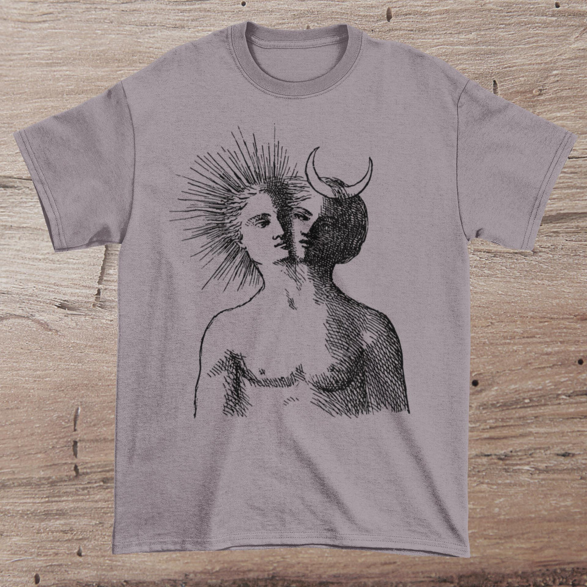 The Alchemical Rebis, Philosophers Stone, Esoteric Occult Androgynous Graphic Art T-Shirt