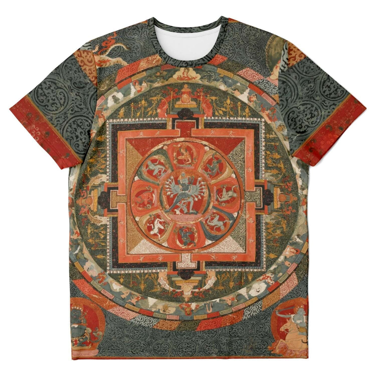 The Hevajra Mandala Yantra Tibetan Thangka Buddhist Vintage T-Shirt