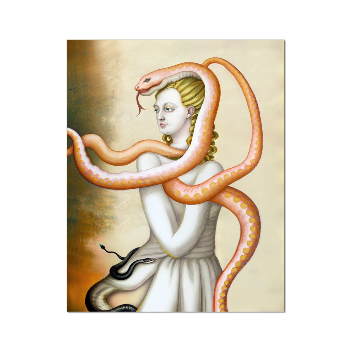 The Serpent Bearer | Original Surrealist Art | Dada, Astronomy Zodiac | Dada, Bizarre, Scifi Art, Fantasy | Giclee Fine Art Print