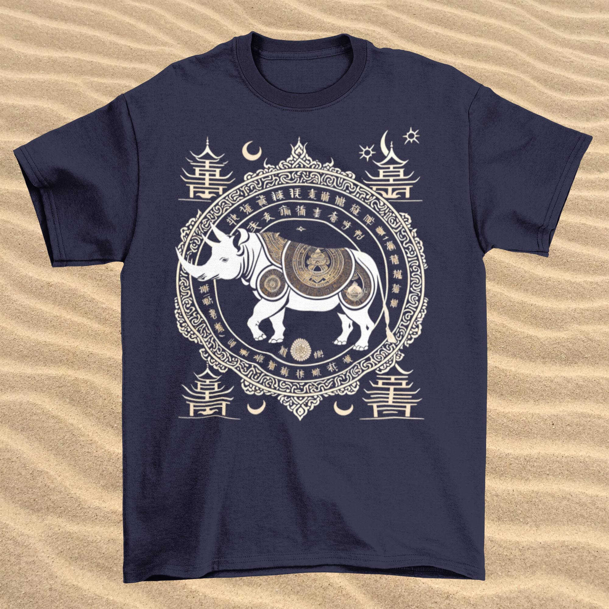 The Year of The Rhinoceros | Rhino Strength, Resilience, Purpose | Otherworldly Chinese Zodiac Astrology Graphic Art T-Shirt