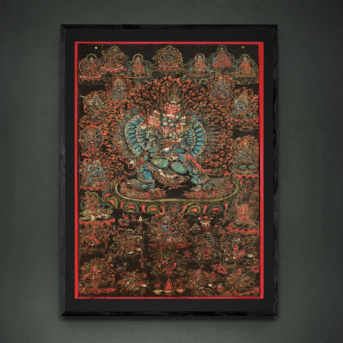 Vajrabhairava, Tibetan Thangka Vajrayana Antique Giclée Fine Art Print - Sacred Surreal