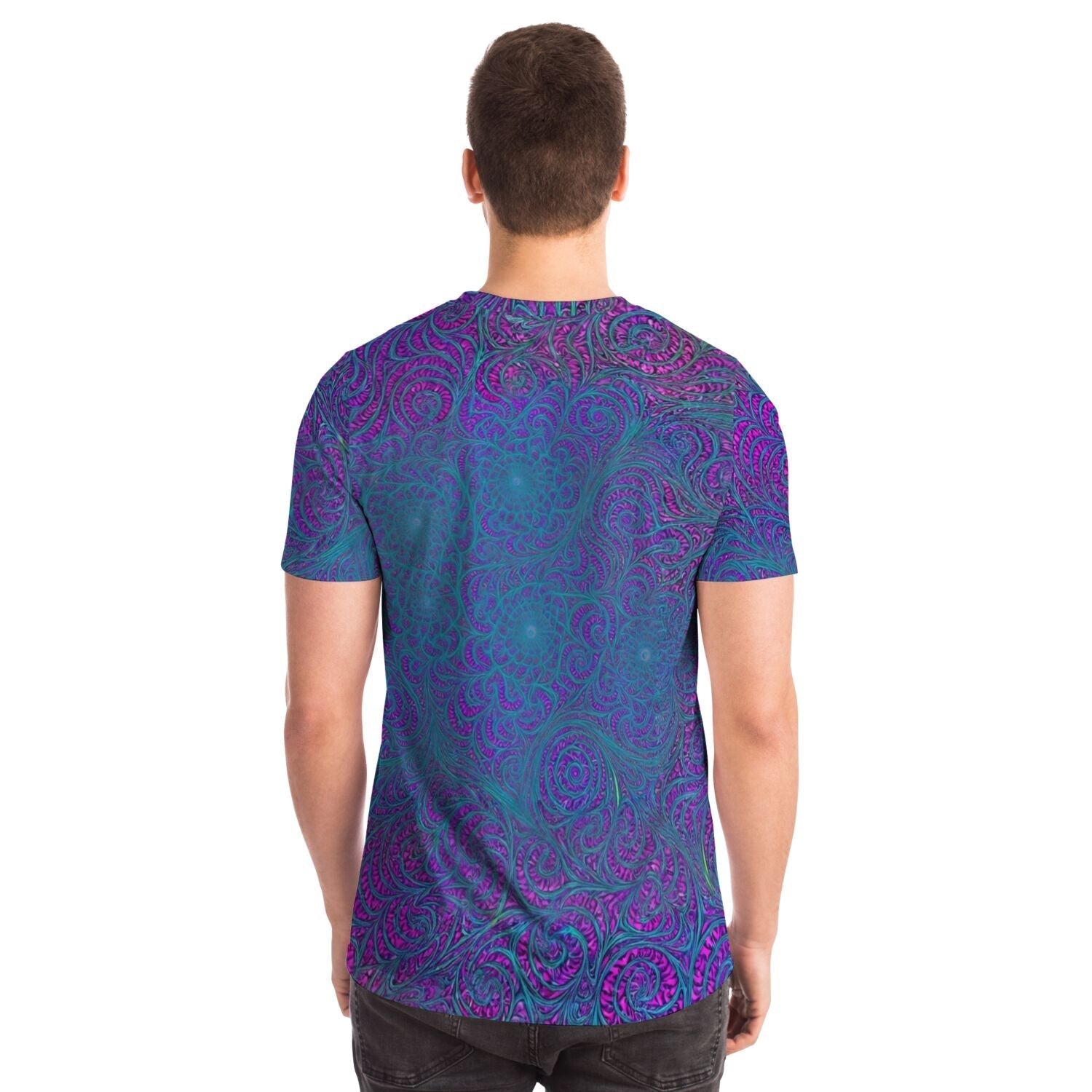 Vibrational Alignment: Sacred Geometry Fractal Trippy Tee | Cosmic 