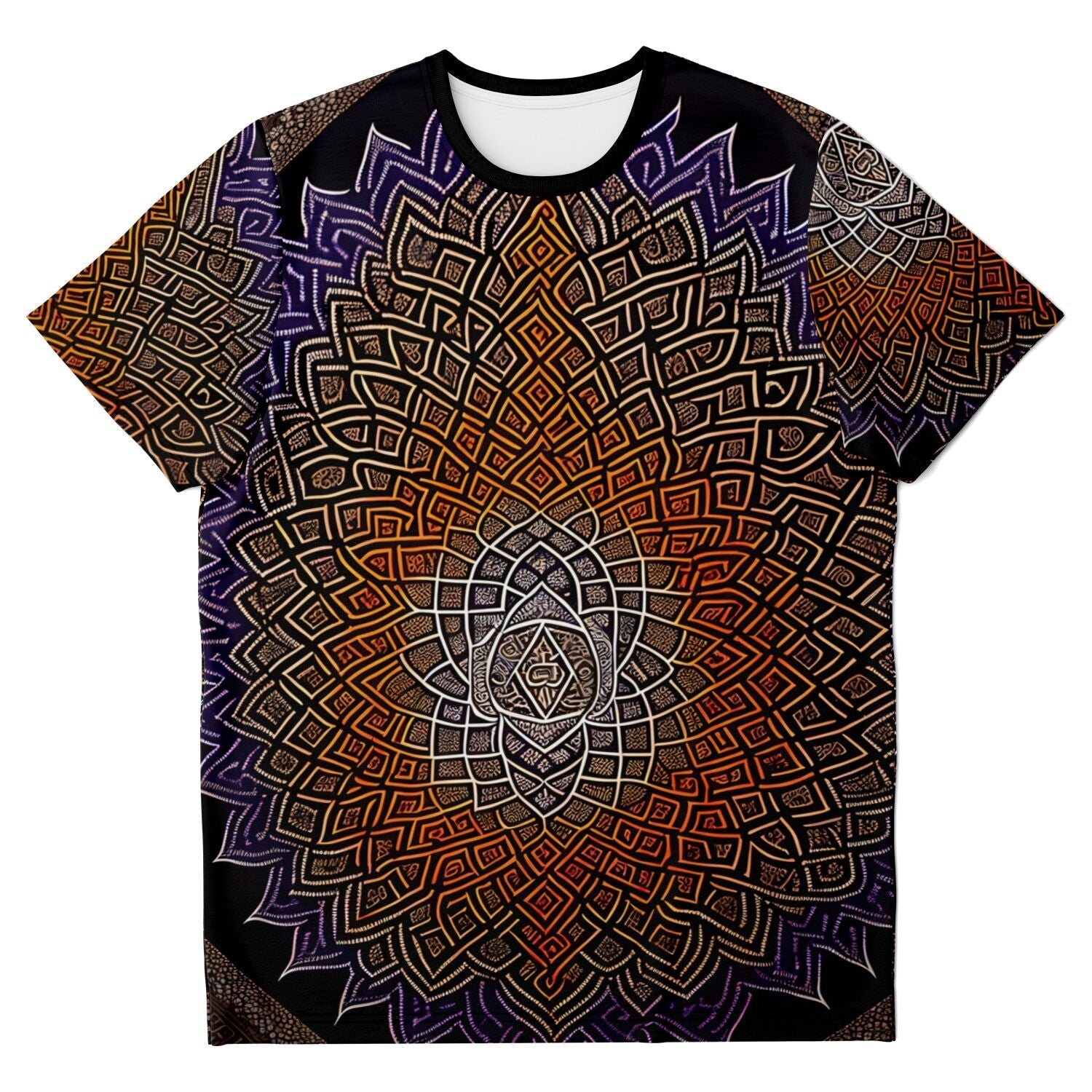 Wisdom and Illusion Trippy Tee, Psychedelic Sacred Geometry