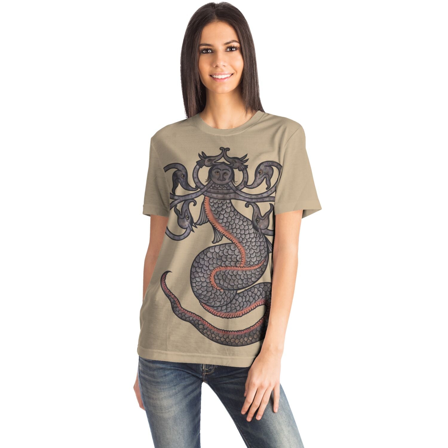 Wonders of Creation and Oddities of Existing Things | Zakariya al-Qazwini, Medieval Persian Illustrated Serpent Snake Manuscript Graphic Art T-Shirt