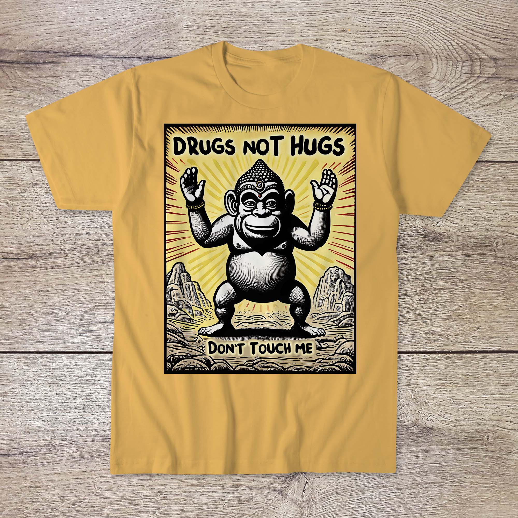 Psychedelic Drugs (Not Hugs), Antisocial Sarcastic Offensive Morbid Dark Humor Mental Health (Don't Touch Me) Tshirt